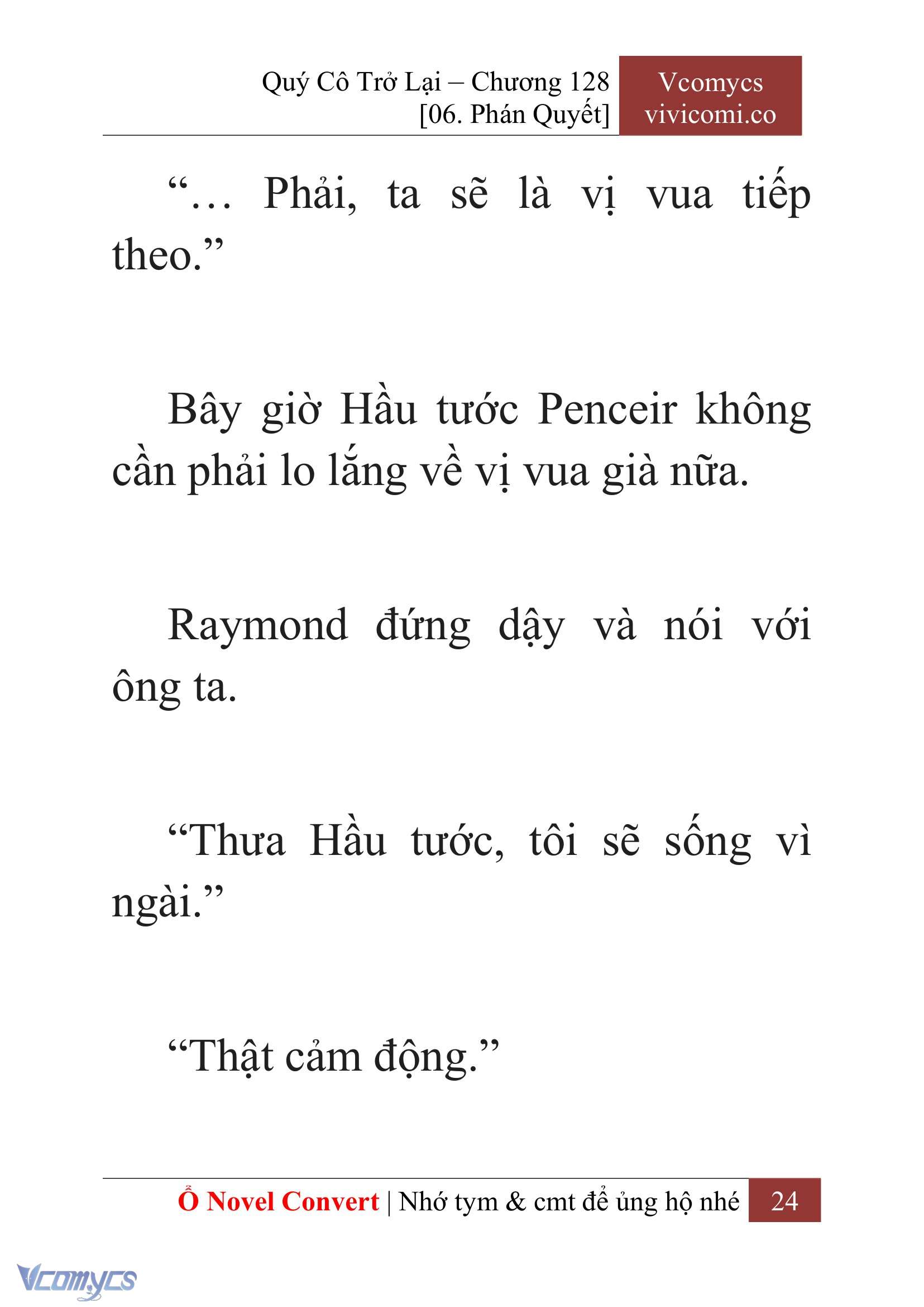 [Novel] Quý Cô Trở Lại Chap 128 - Next 
