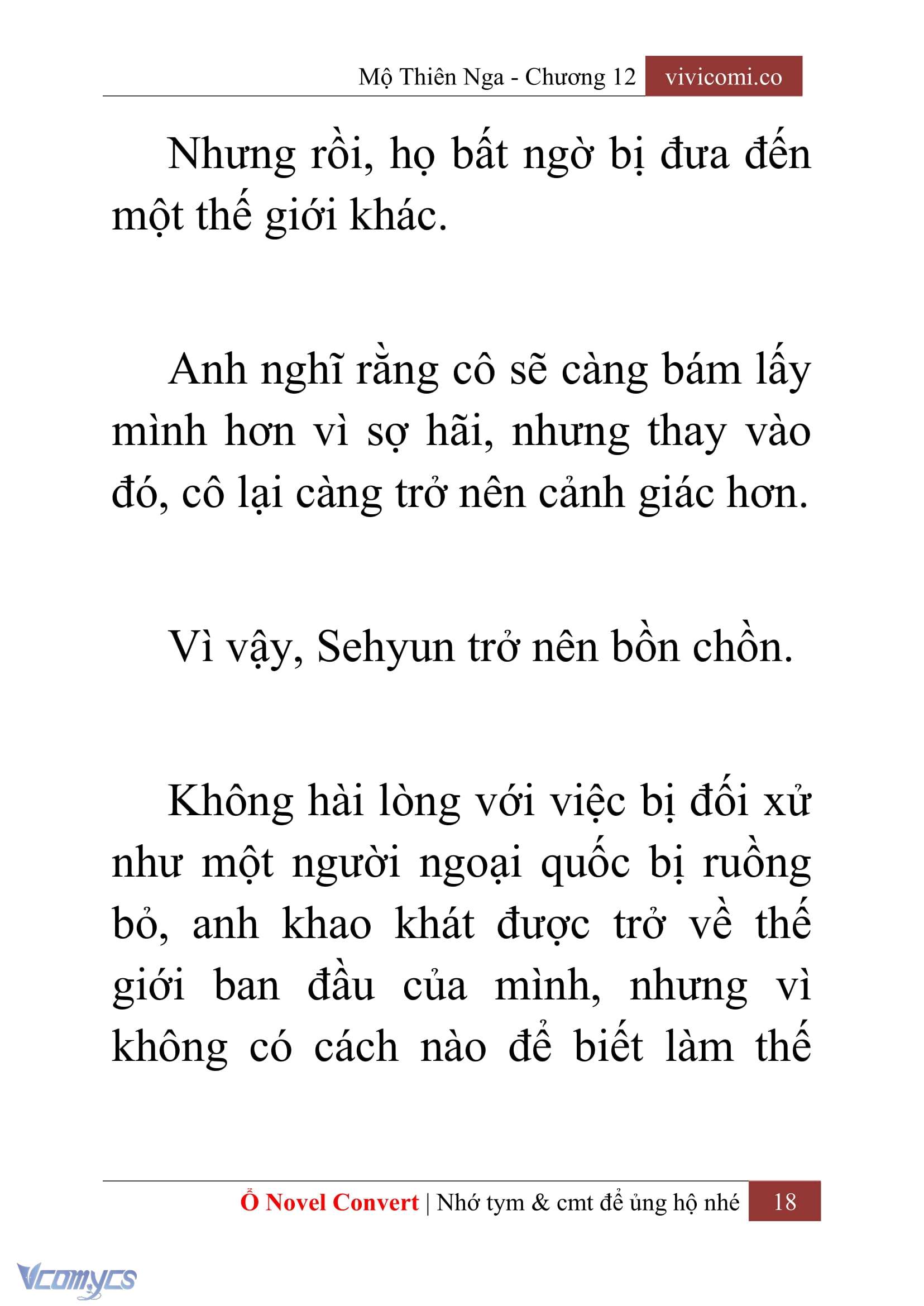 [Novel] Mộ Thiên Nga Chap 12 - Next Chap 13