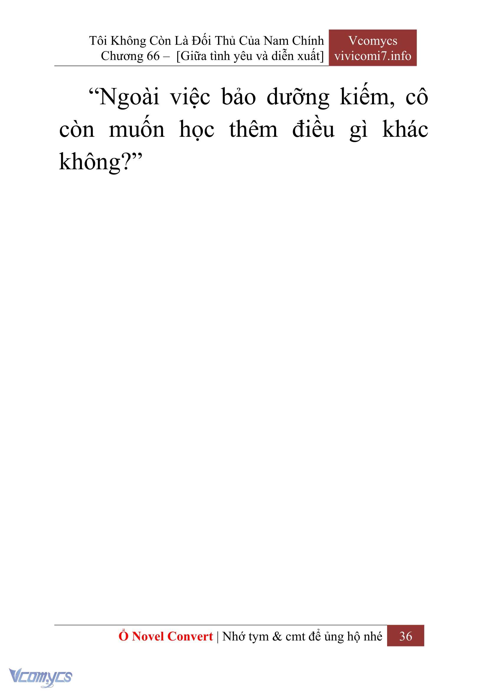 [Novel] Tôi Không Còn Là Đối Thủ Của Nam Chính Chap 66 - Trang 2