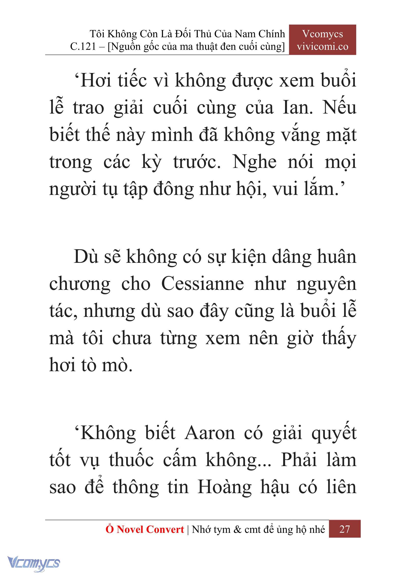[Novel] Tôi Không Còn Là Đối Thủ Của Nam Chính Chap 121 - Trang 2