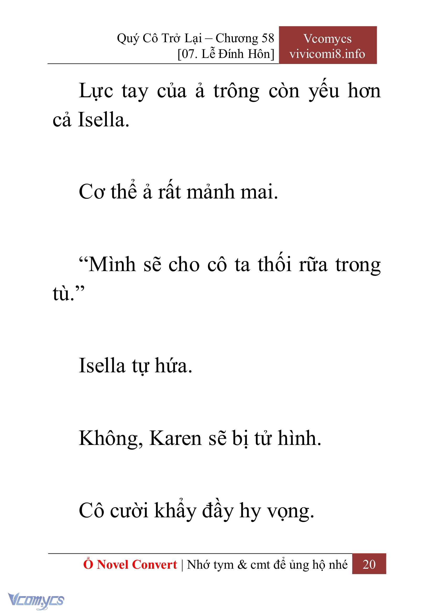 [Novel] Quý Cô Trở Lại Chap 58 - Trang 2