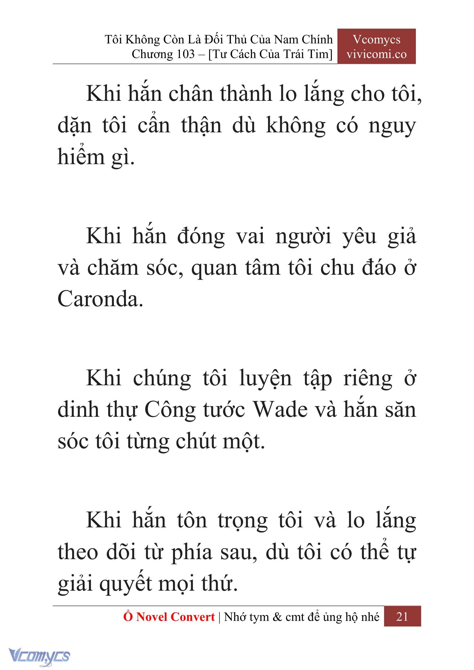 [Novel] Tôi Không Còn Là Đối Thủ Của Nam Chính Chap 103 - Trang 2