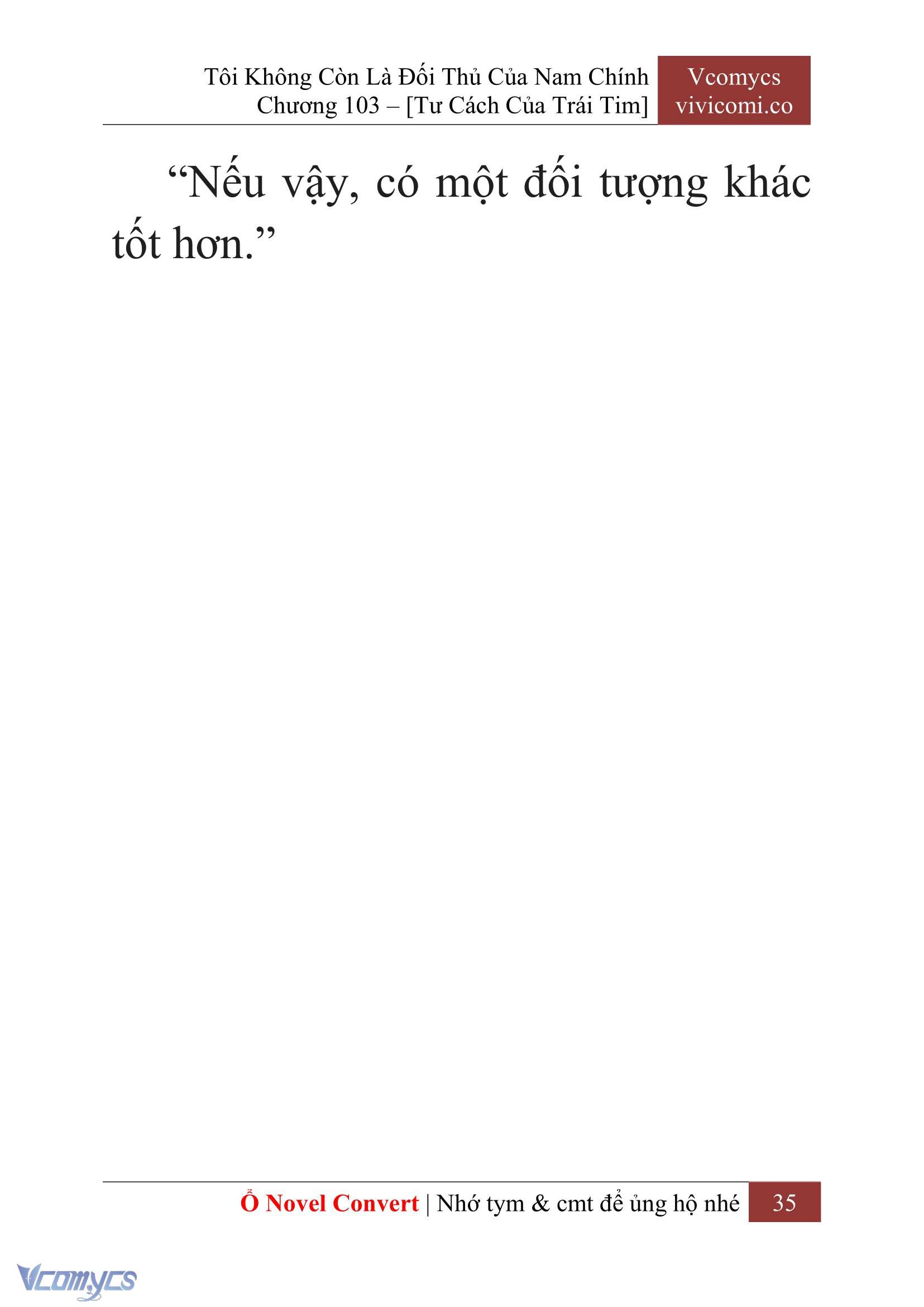 [Novel] Tôi Không Còn Là Đối Thủ Của Nam Chính Chap 103 - Trang 2