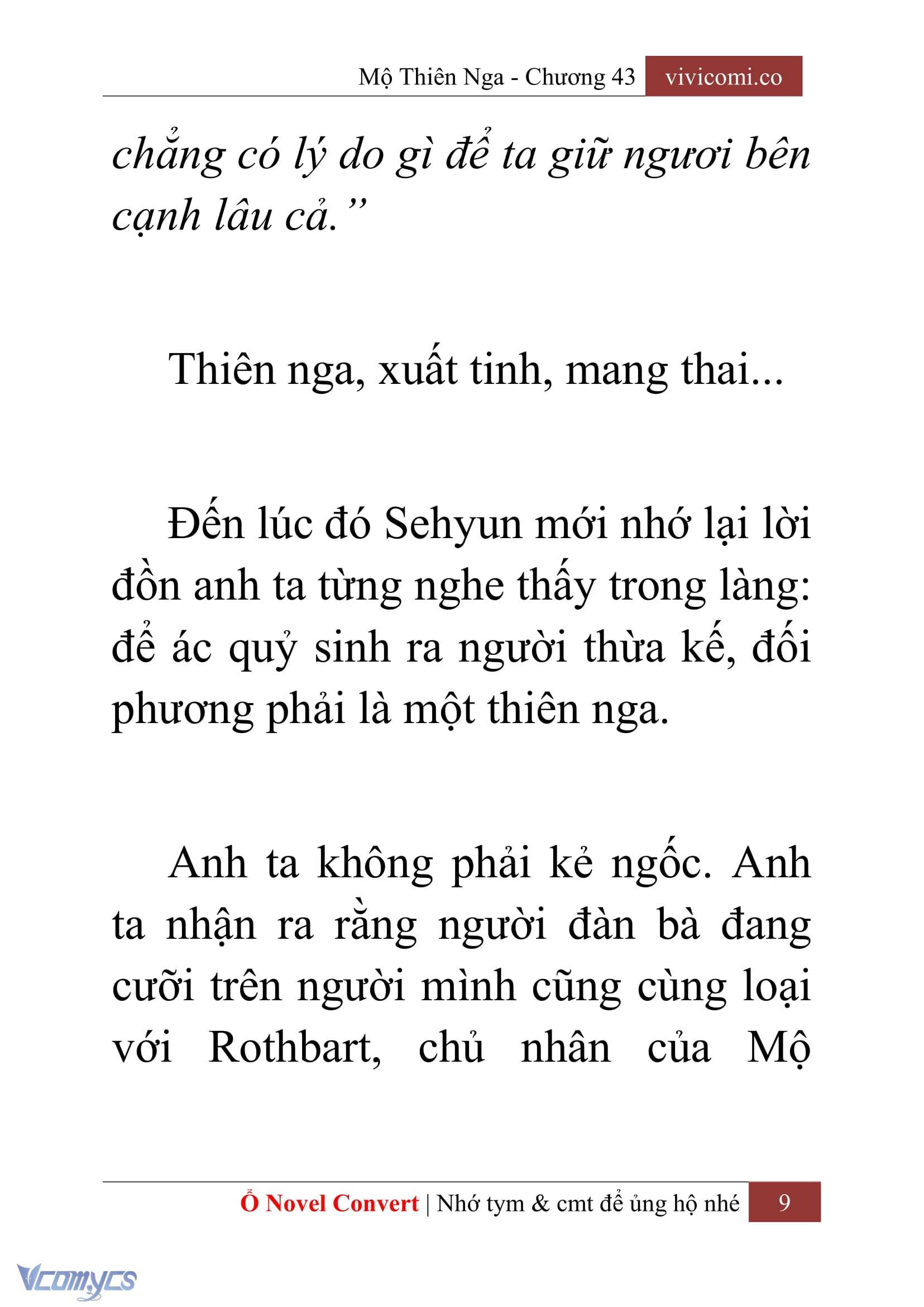 [Novel] Mộ Thiên Nga Chap 43 - Trang 2