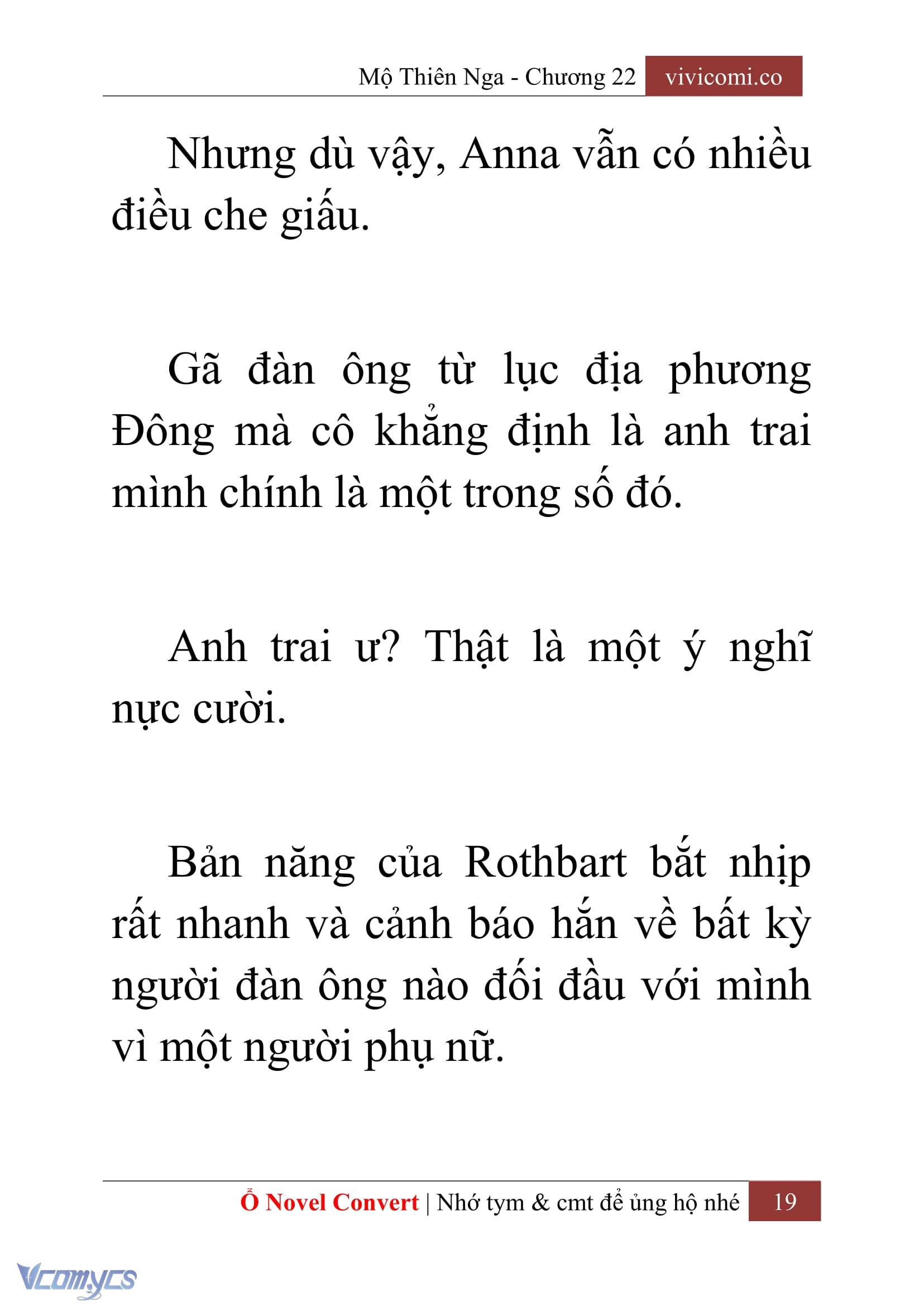 [Novel] Mộ Thiên Nga Chap 22 - Trang 2
