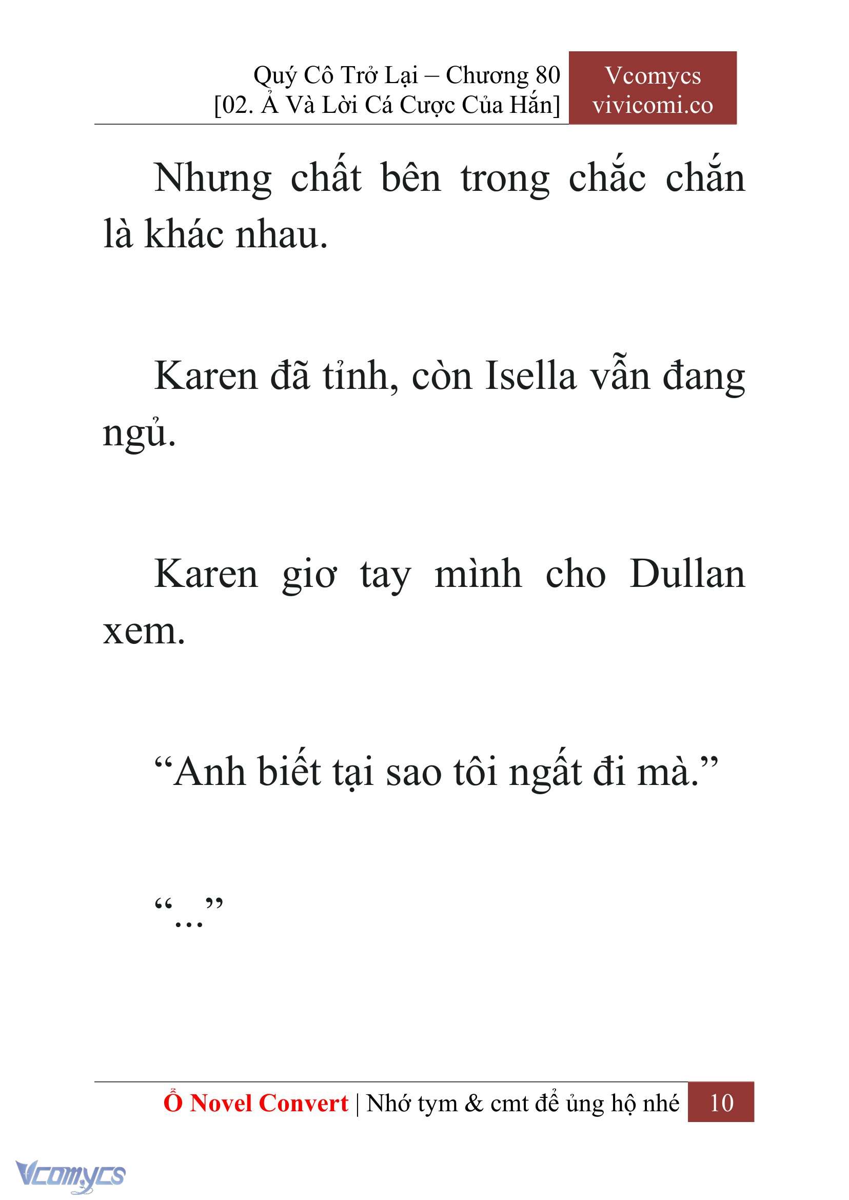 [Novel] Quý Cô Trở Lại Chap 80 - Trang 2