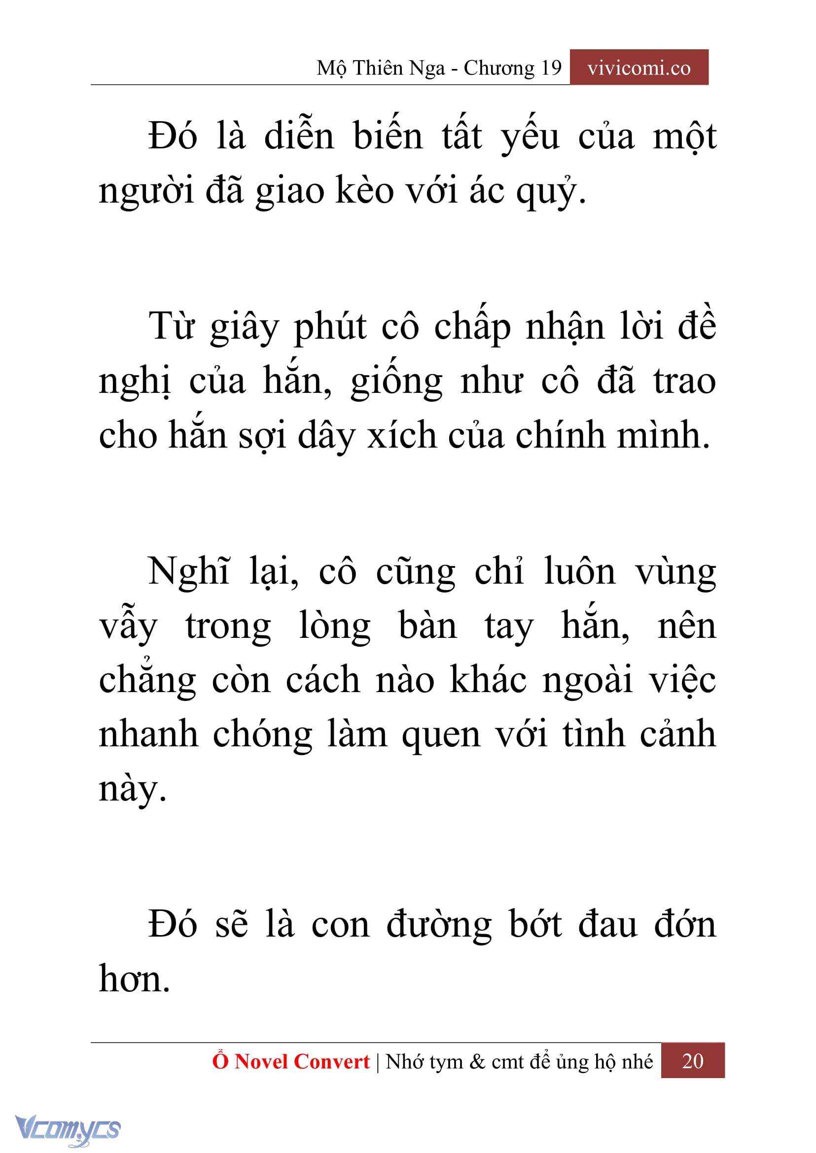 [Novel] Mộ Thiên Nga Chap 19 - Trang 2