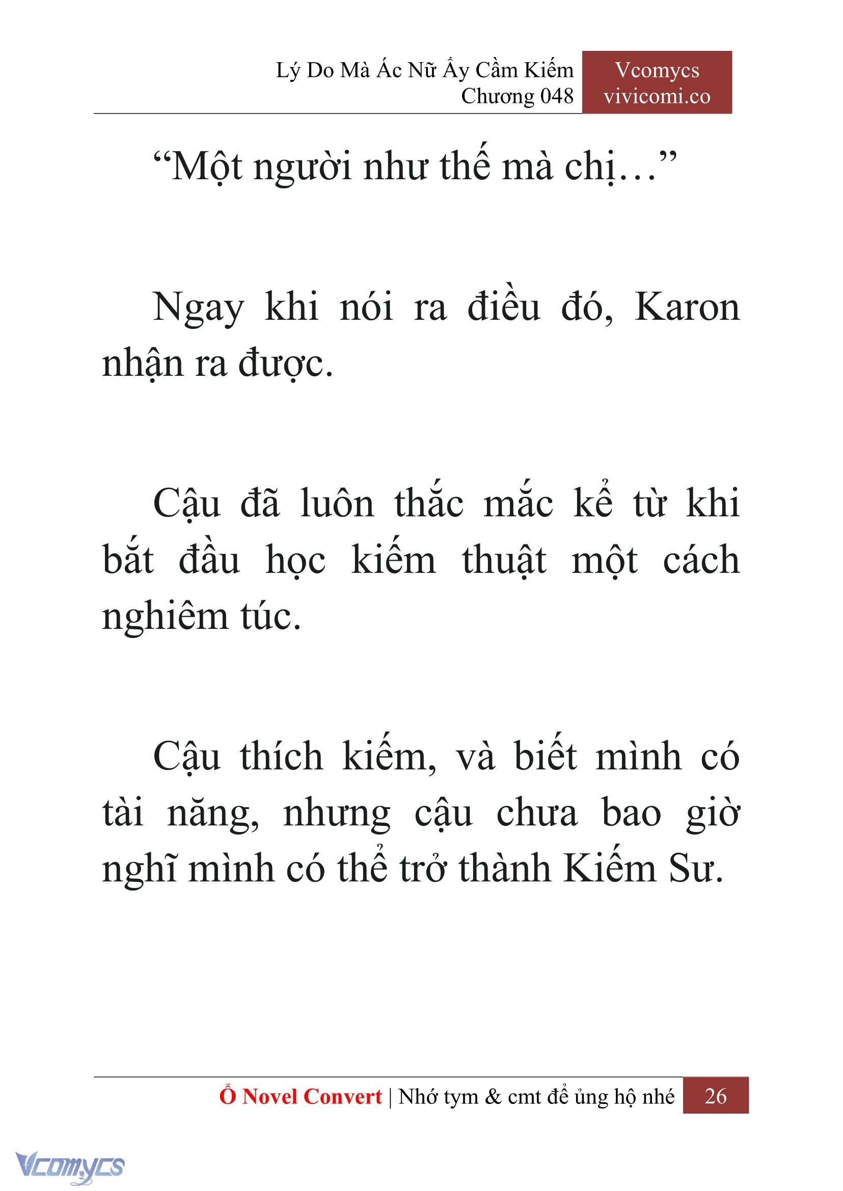 [Novel] Lý Do Mà Ác Nữ Ấy Cầm Kiếm Chap 48 - Trang 2