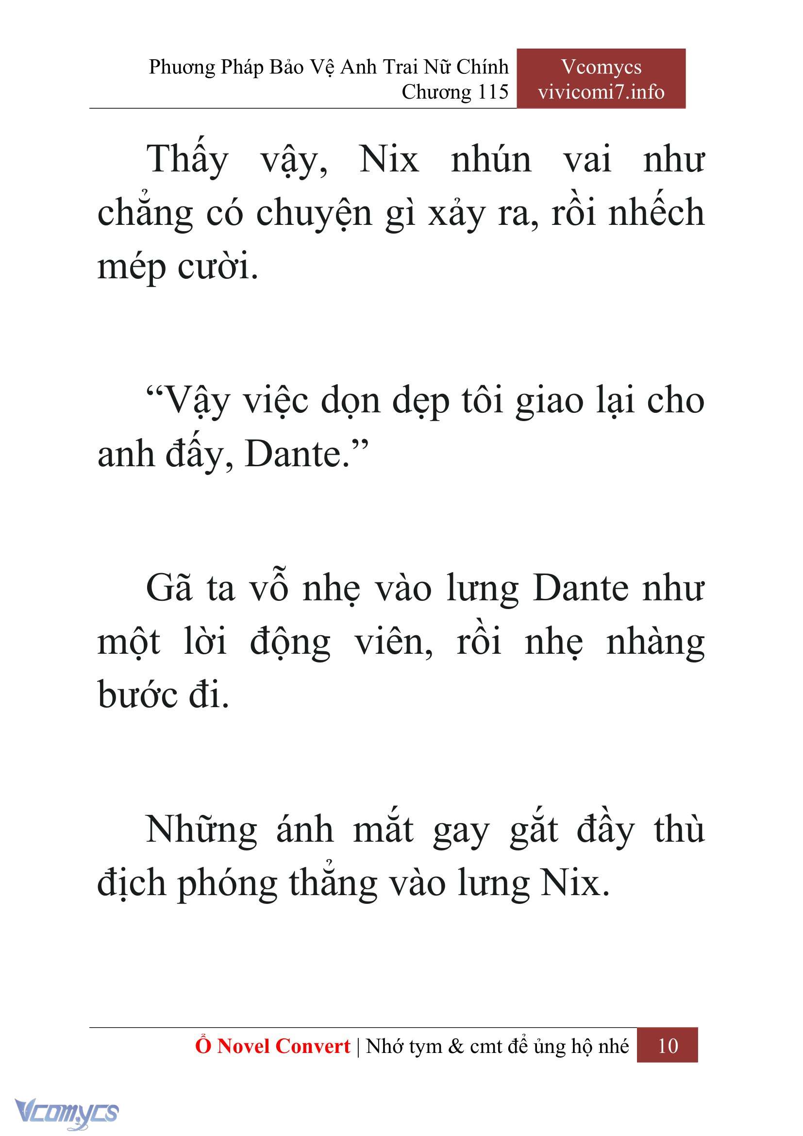[Novel] Phương Pháp Bảo Vệ Anh Trai Nữ Chính Chap 115 - Trang 2