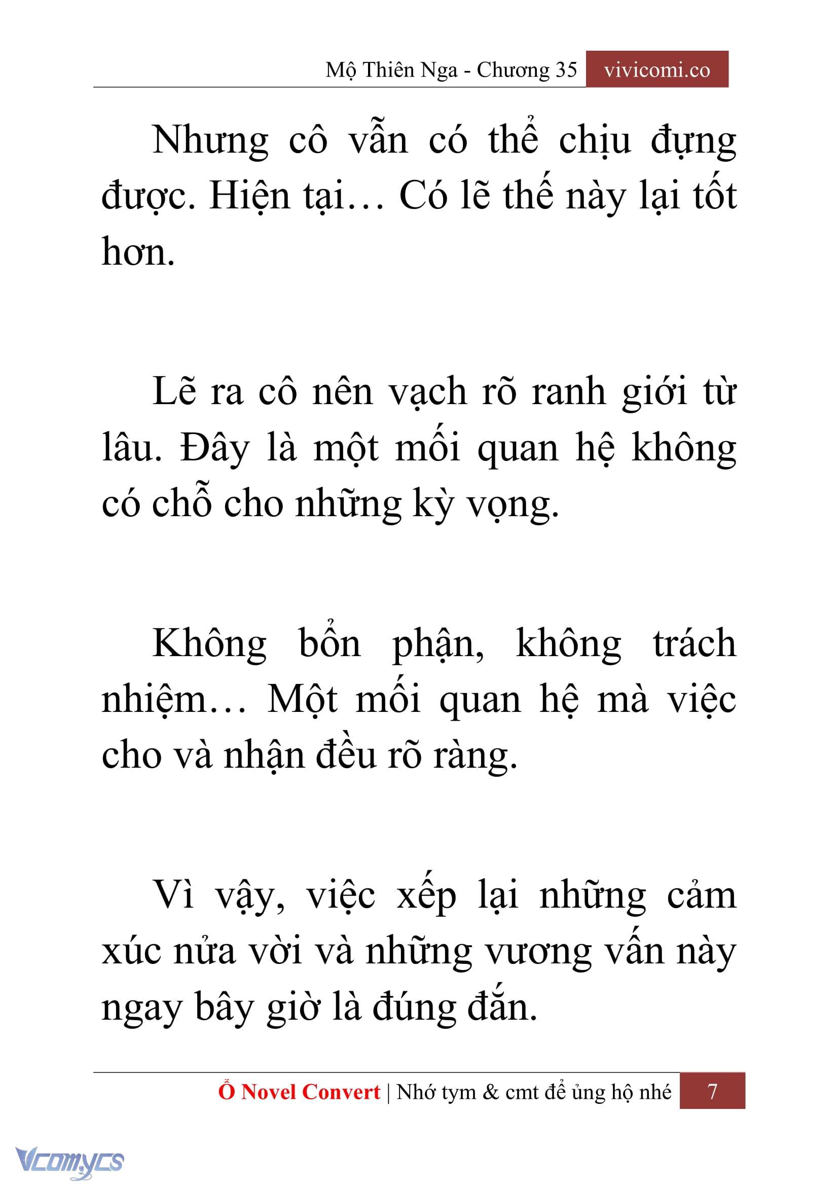 [Novel] Mộ Thiên Nga Chap 35 - Trang 2