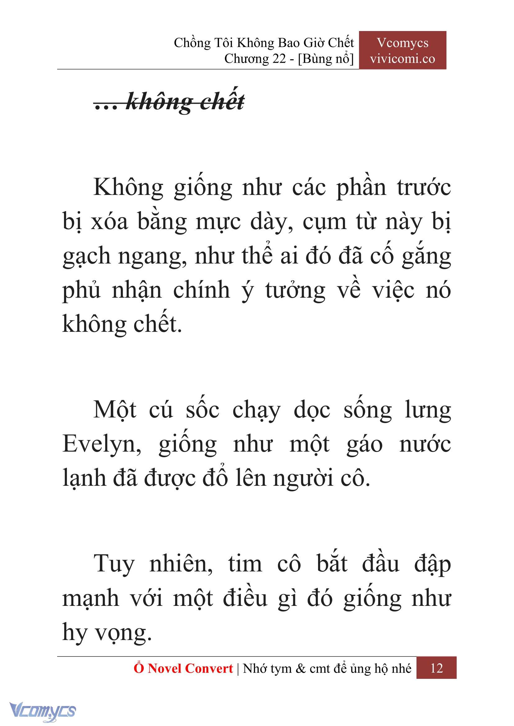 [Novel] Chồng Tôi Không Bao Giờ Chết Chap 22 - Trang 2