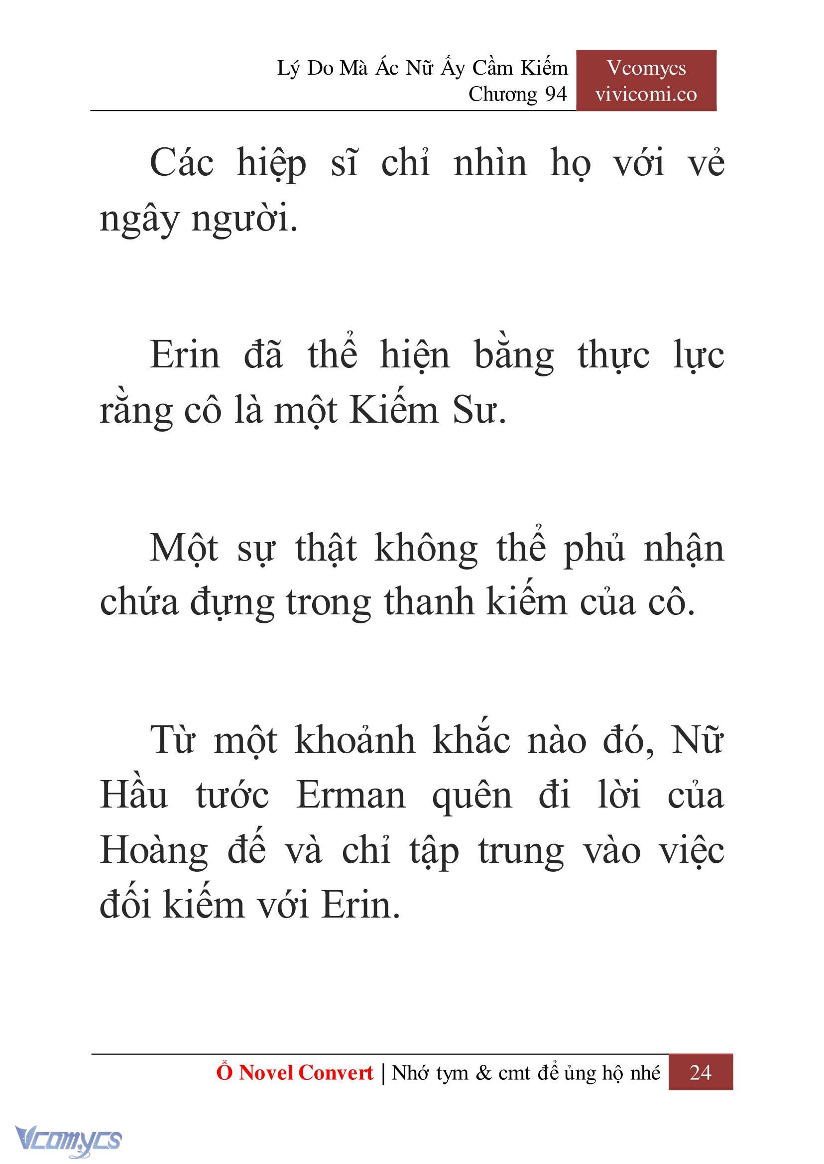 [Novel] Lý Do Mà Ác Nữ Ấy Cầm Kiếm Chap 94 - Trang 2