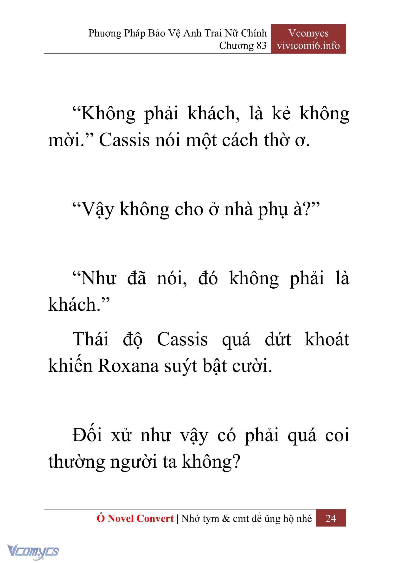 [Novel] Phương Pháp Bảo Vệ Anh Trai Nữ Chính Chap 83 - Trang 2