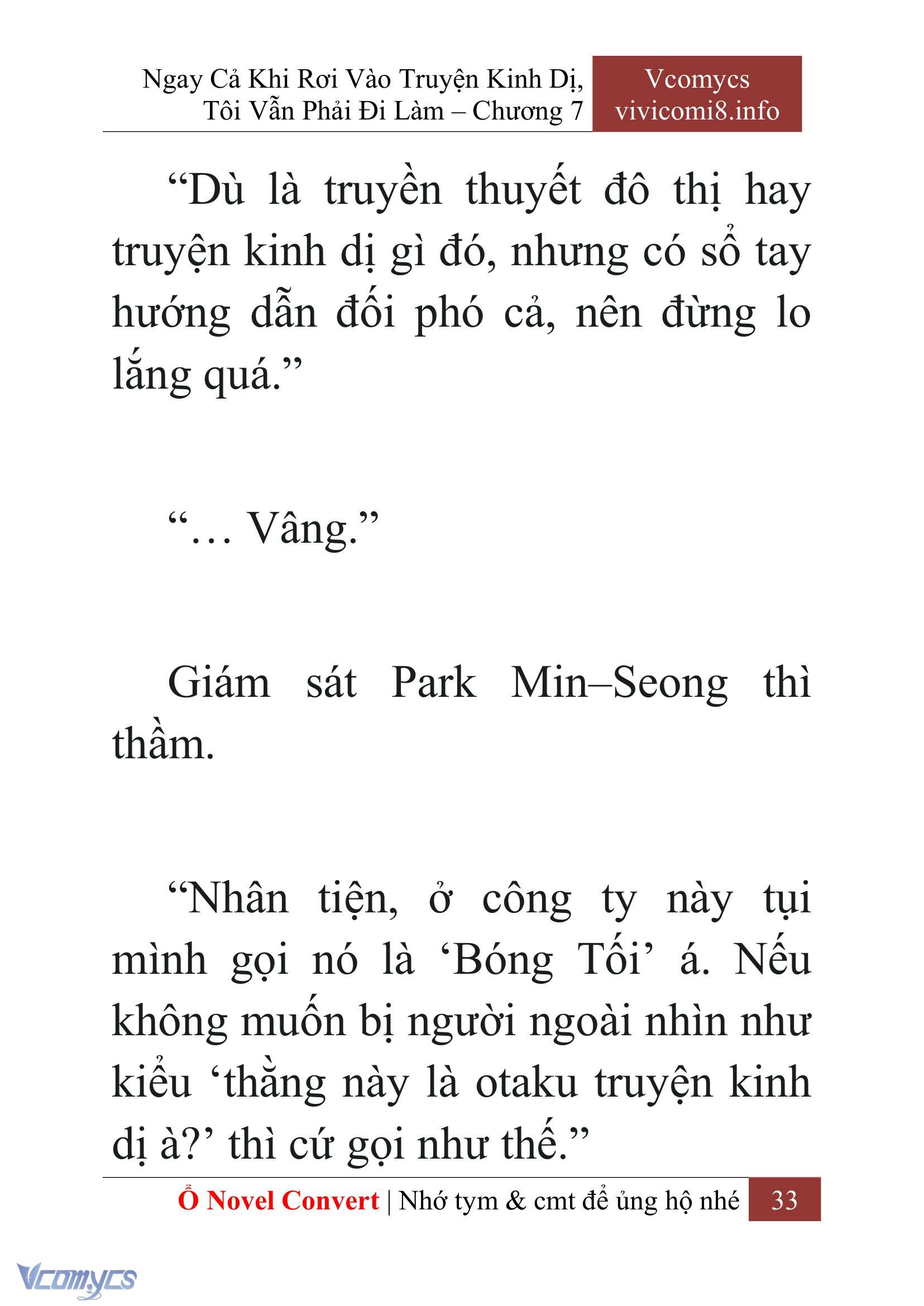 [Novel] Ngay Cả Khi Rơi Vào Truyện Kinh Dị, Tôi Vẫn Phải Đi Làm Chap 7 - Trang 2