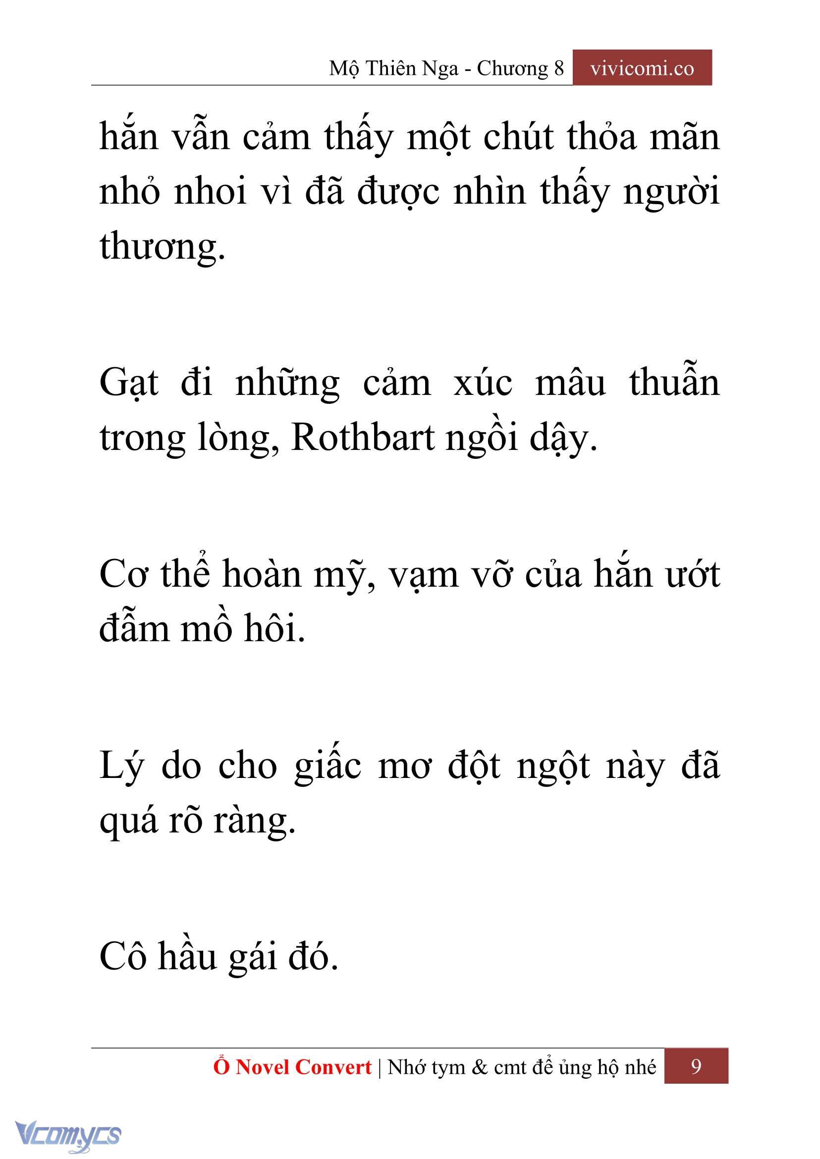 [Novel] Mộ Thiên Nga Chap 8 - Trang 2