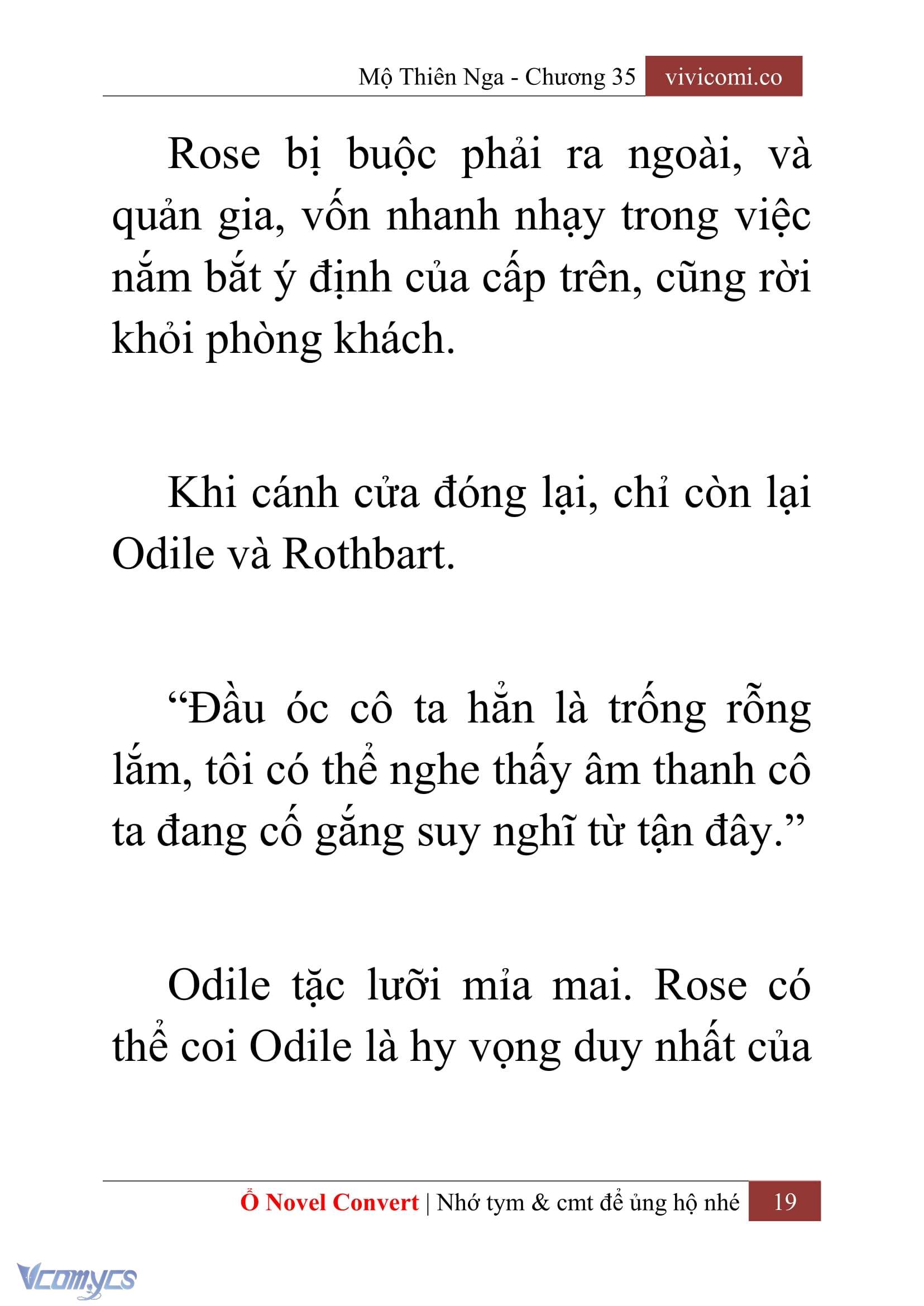 [Novel] Mộ Thiên Nga Chap 35 - Trang 2