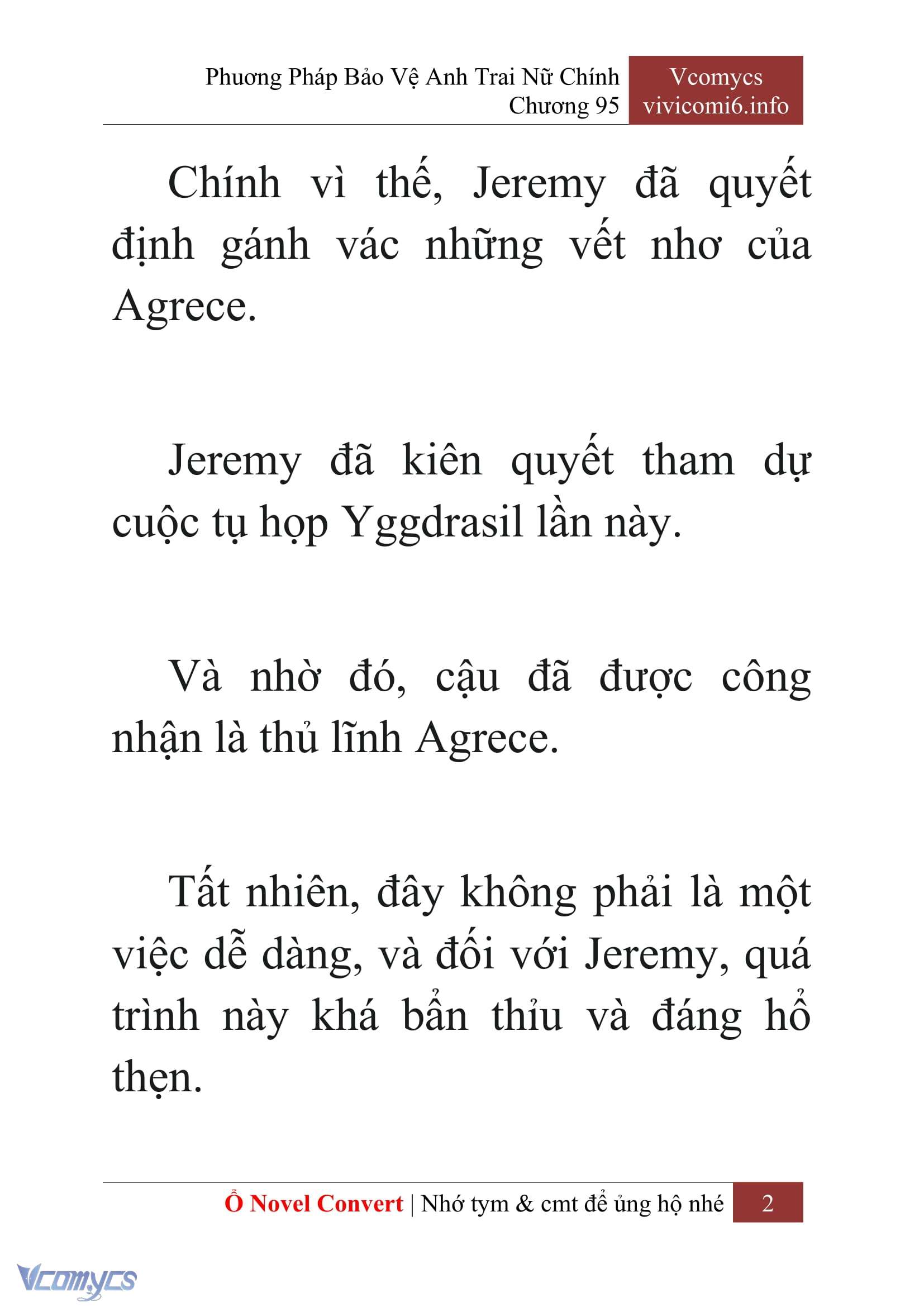 [Novel] Phương Pháp Bảo Vệ Anh Trai Nữ Chính Chap 95 - Trang 2