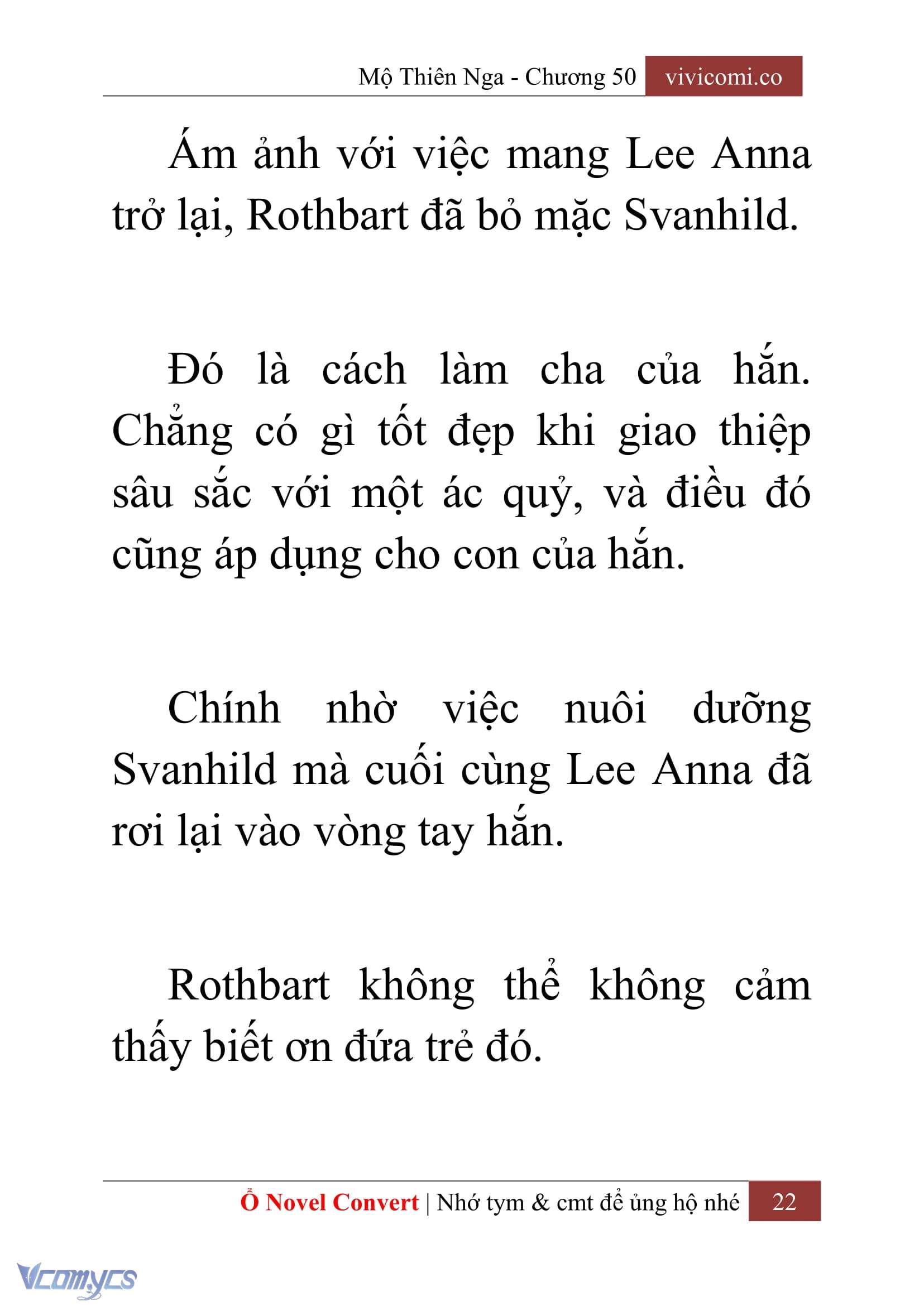 [Novel] Mộ Thiên Nga Chap 50 - Trang 2