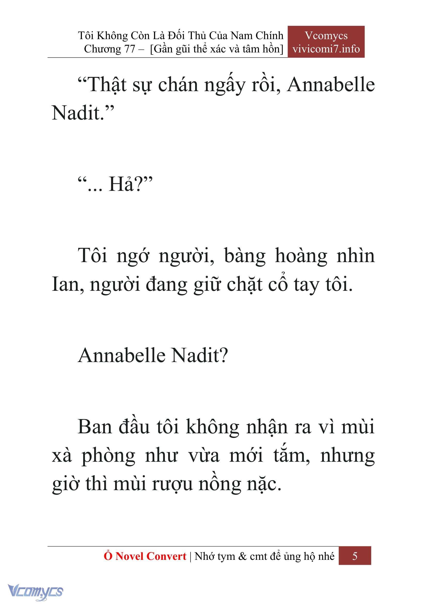 [Novel] Tôi Không Còn Là Đối Thủ Của Nam Chính Chap 77 - Trang 2