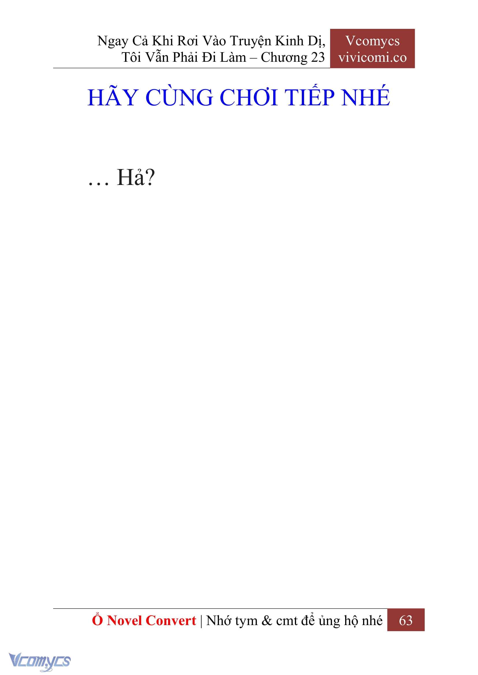 [Novel] Ngay Cả Khi Rơi Vào Truyện Kinh Dị, Tôi Vẫn Phải Đi Làm Chap 23 - Trang 2