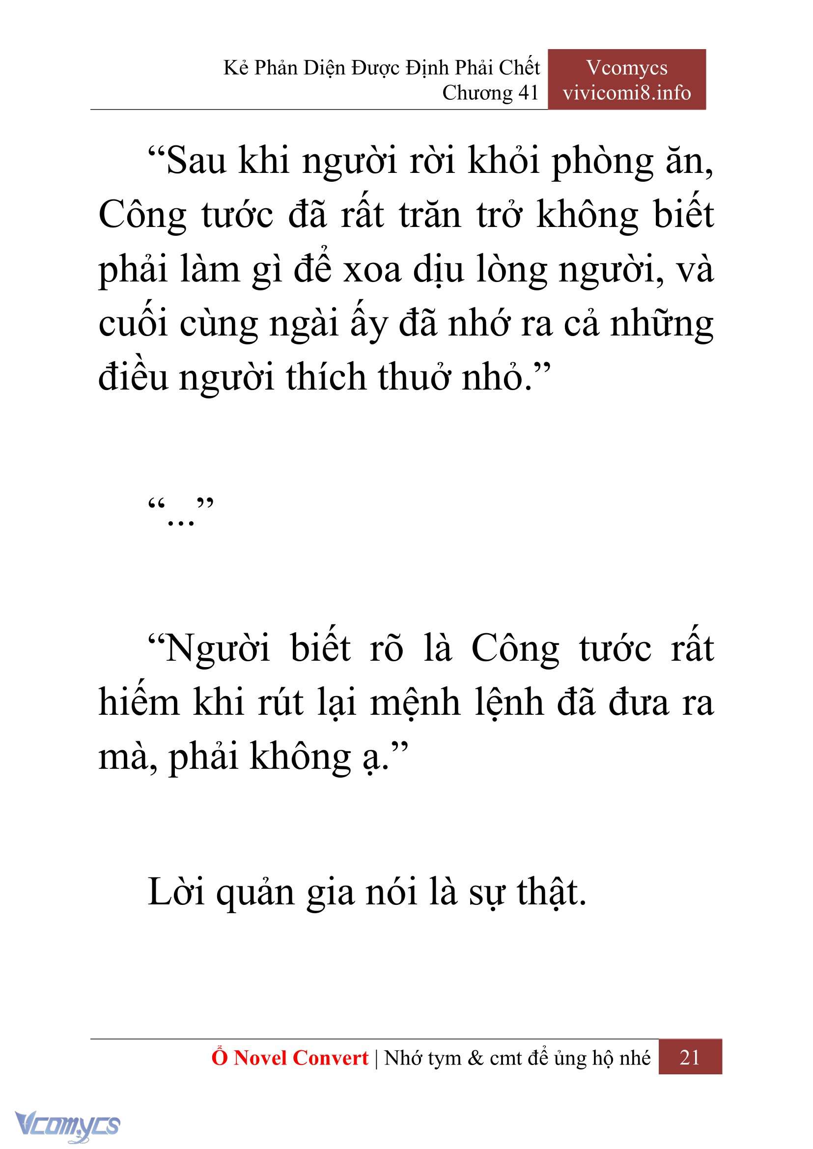 [Novel] Kẻ Phản Diện Được Định Phải Chết Chap 41 - Next Chap 42