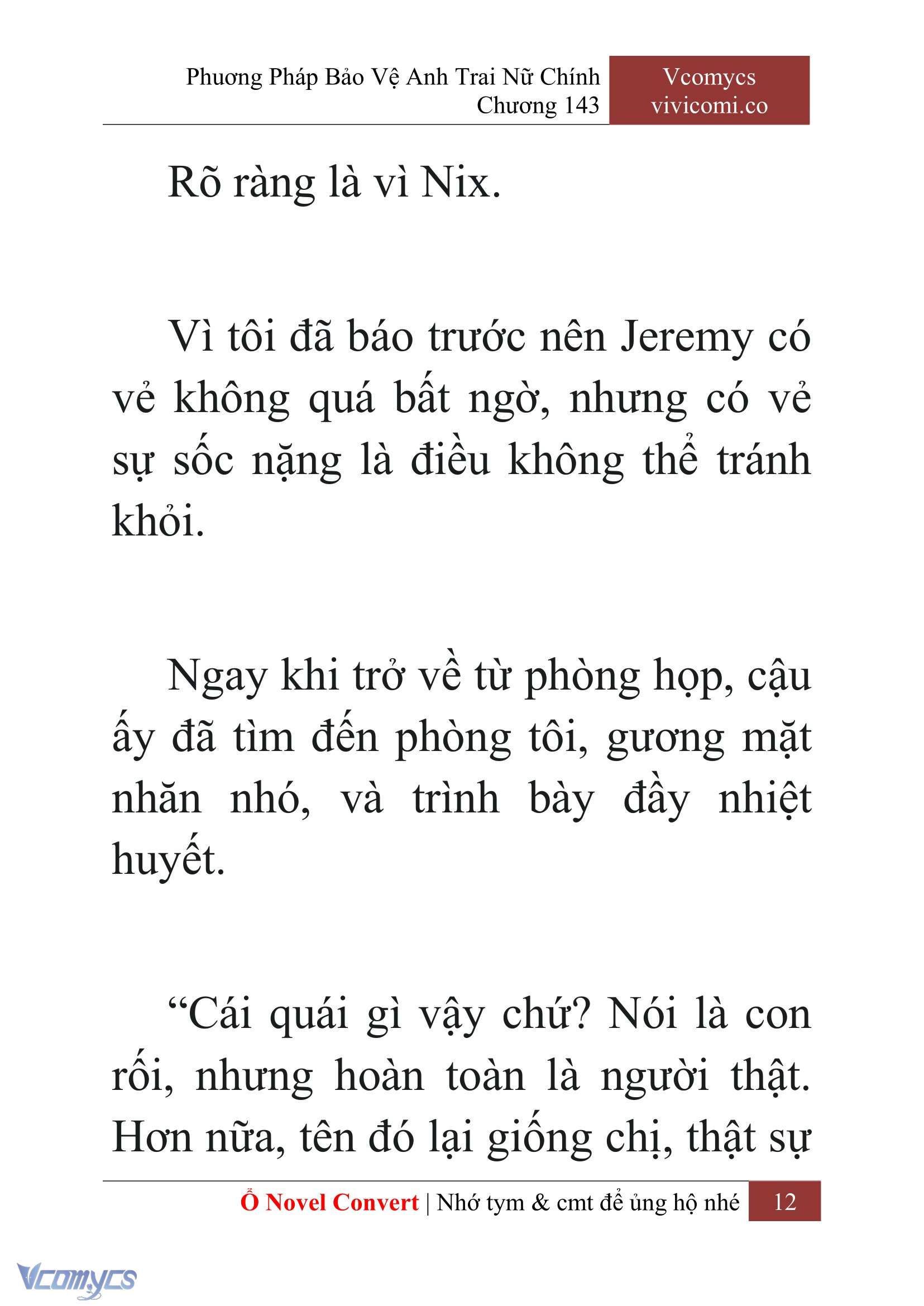 [Novel] Phương Pháp Bảo Vệ Anh Trai Nữ Chính Chap 143 - Trang 2