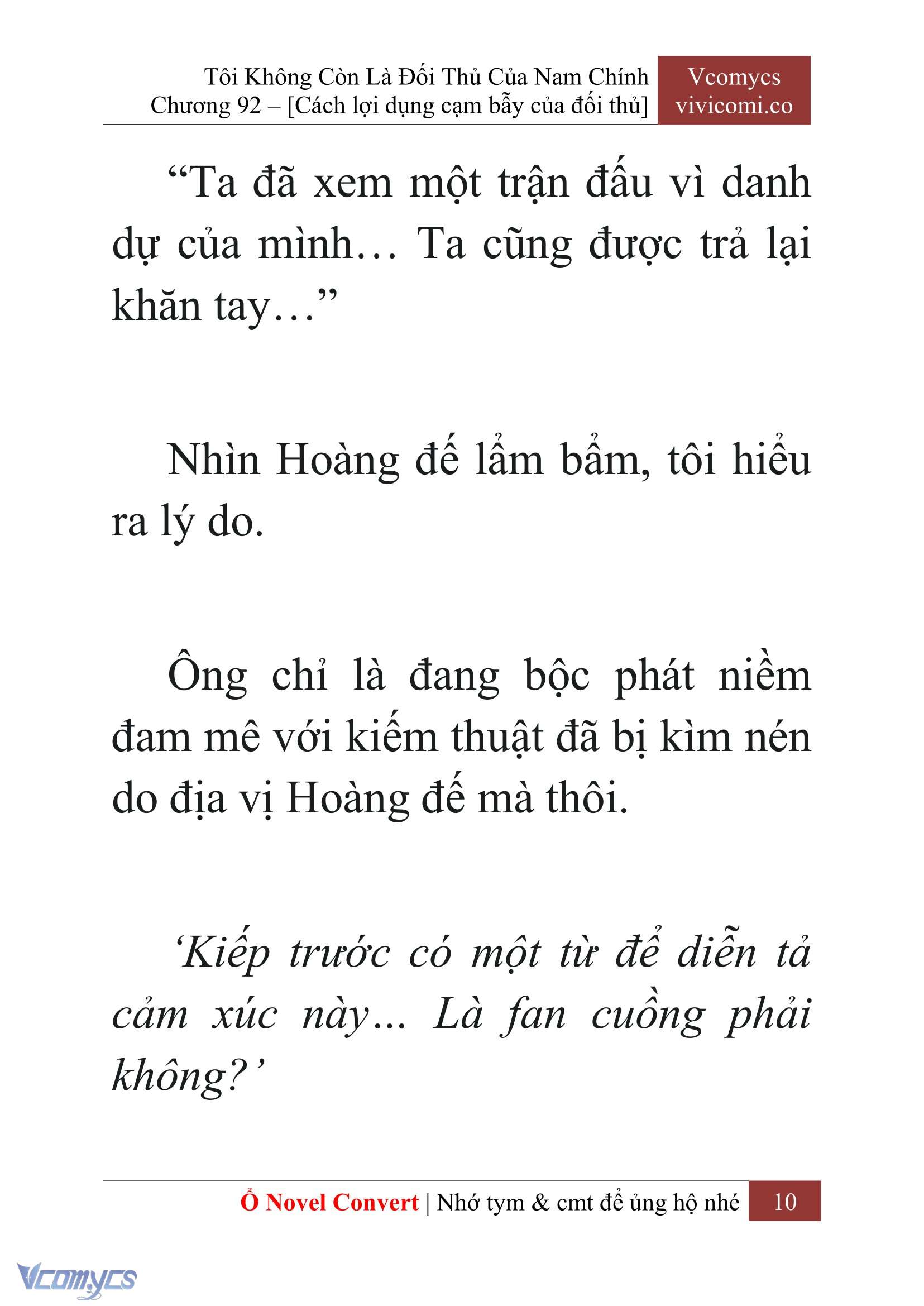[Novel] Tôi Không Còn Là Đối Thủ Của Nam Chính Chap 92 - Trang 2