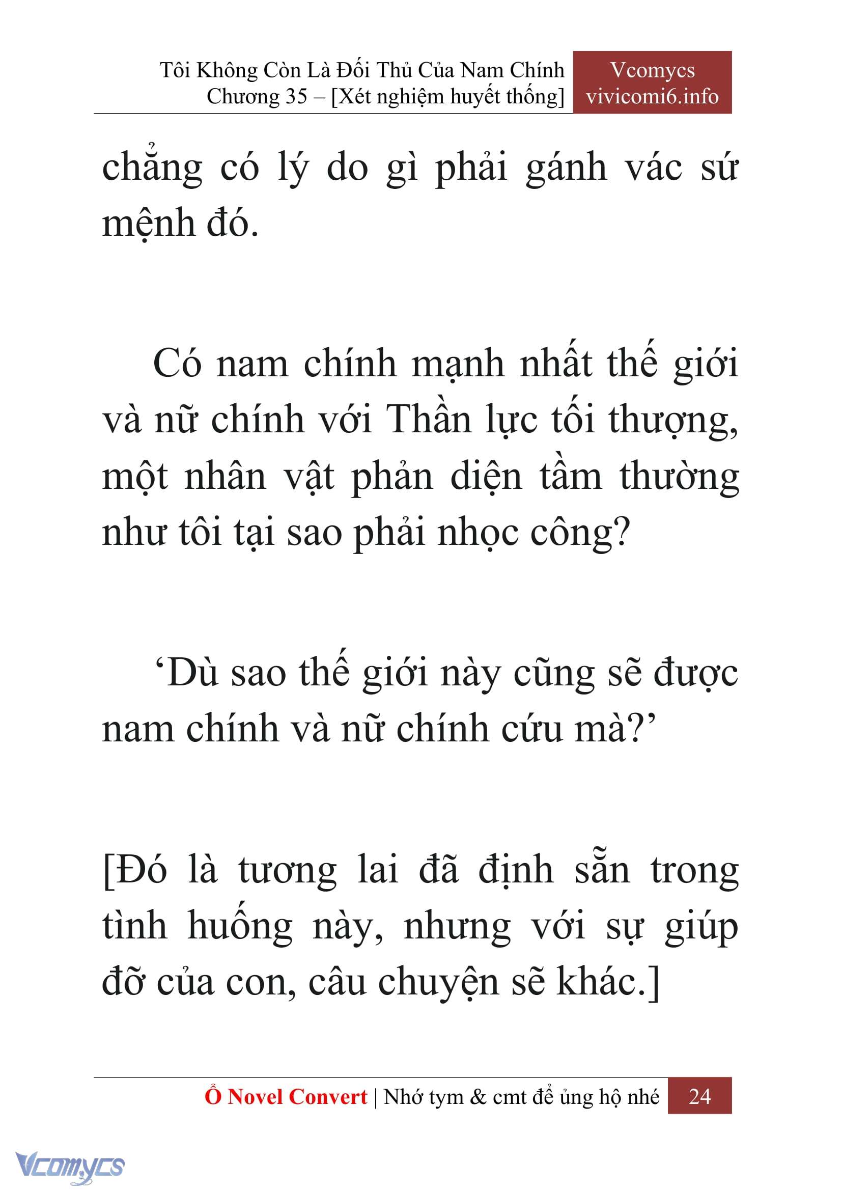 [Novel] Tôi Không Còn Là Đối Thủ Của Nam Chính Chap 35 - Trang 2