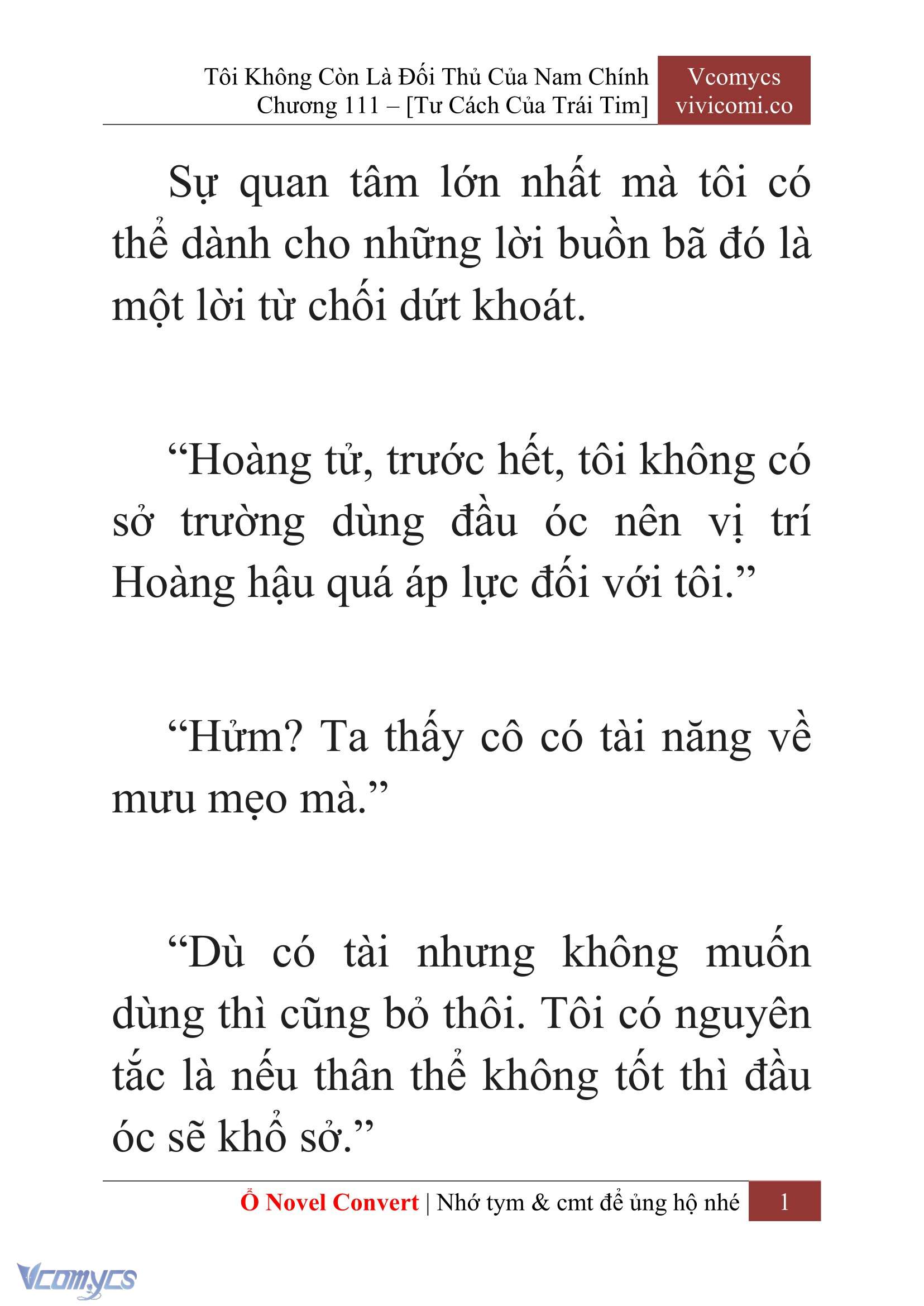 [Novel] Tôi Không Còn Là Đối Thủ Của Nam Chính Chap 111 - Trang 2