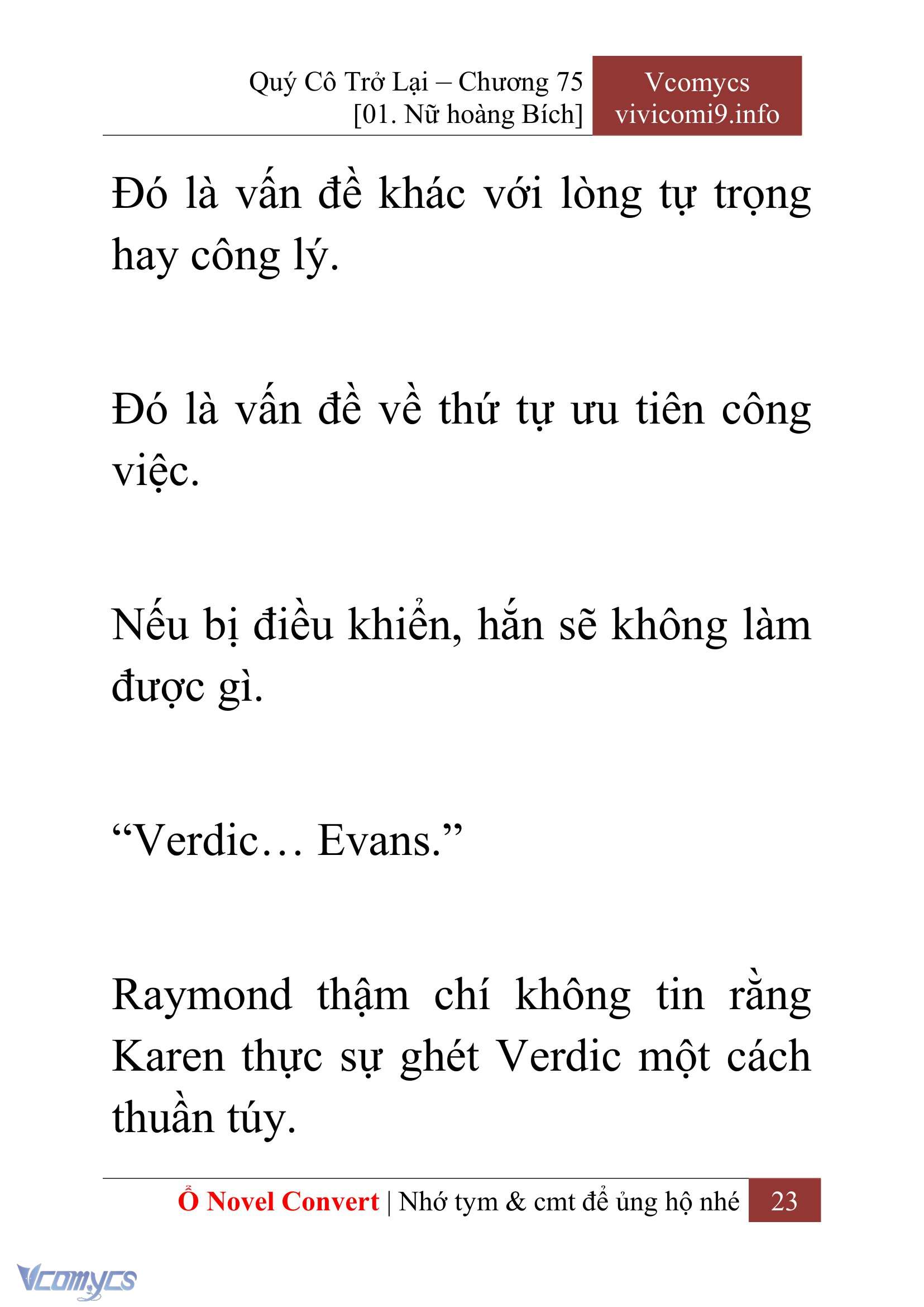 [Novel] Quý Cô Trở Lại Chap 75 - Trang 2