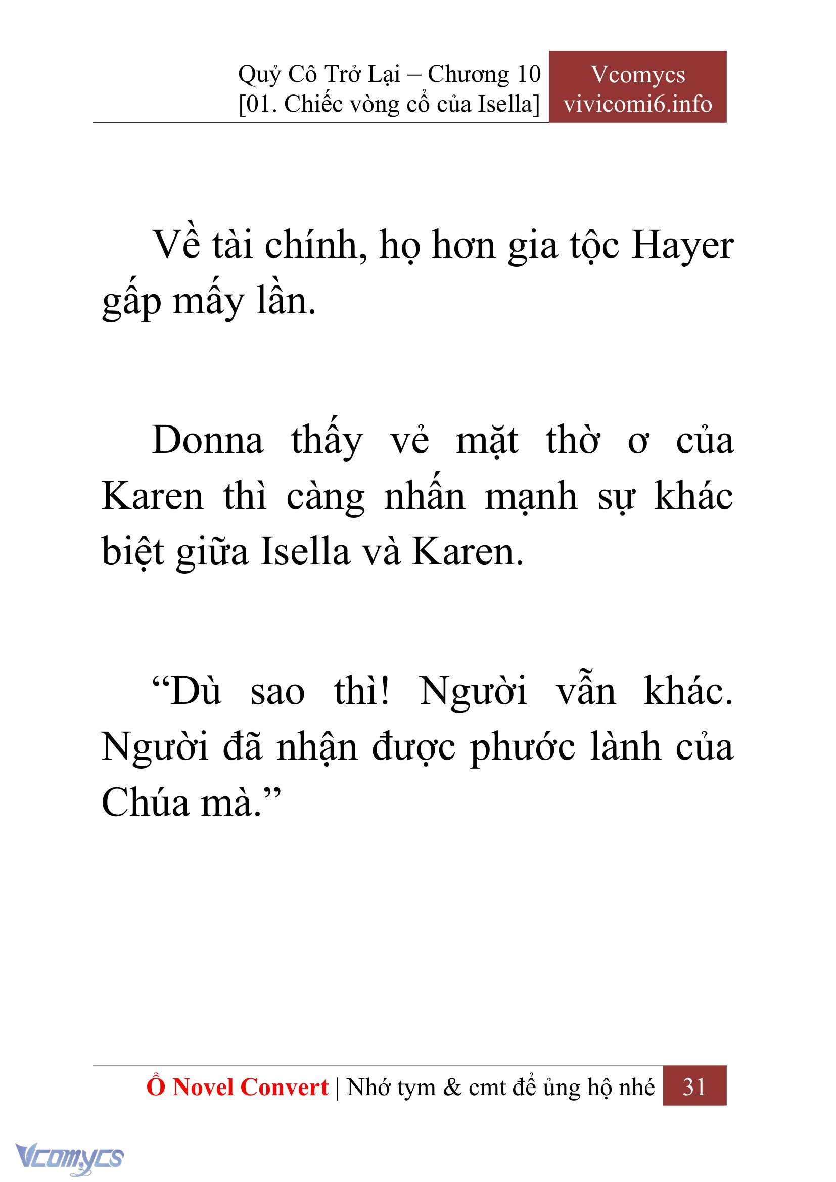 [Novel] Quý Cô Trở Lại Chap 10 - Trang 2