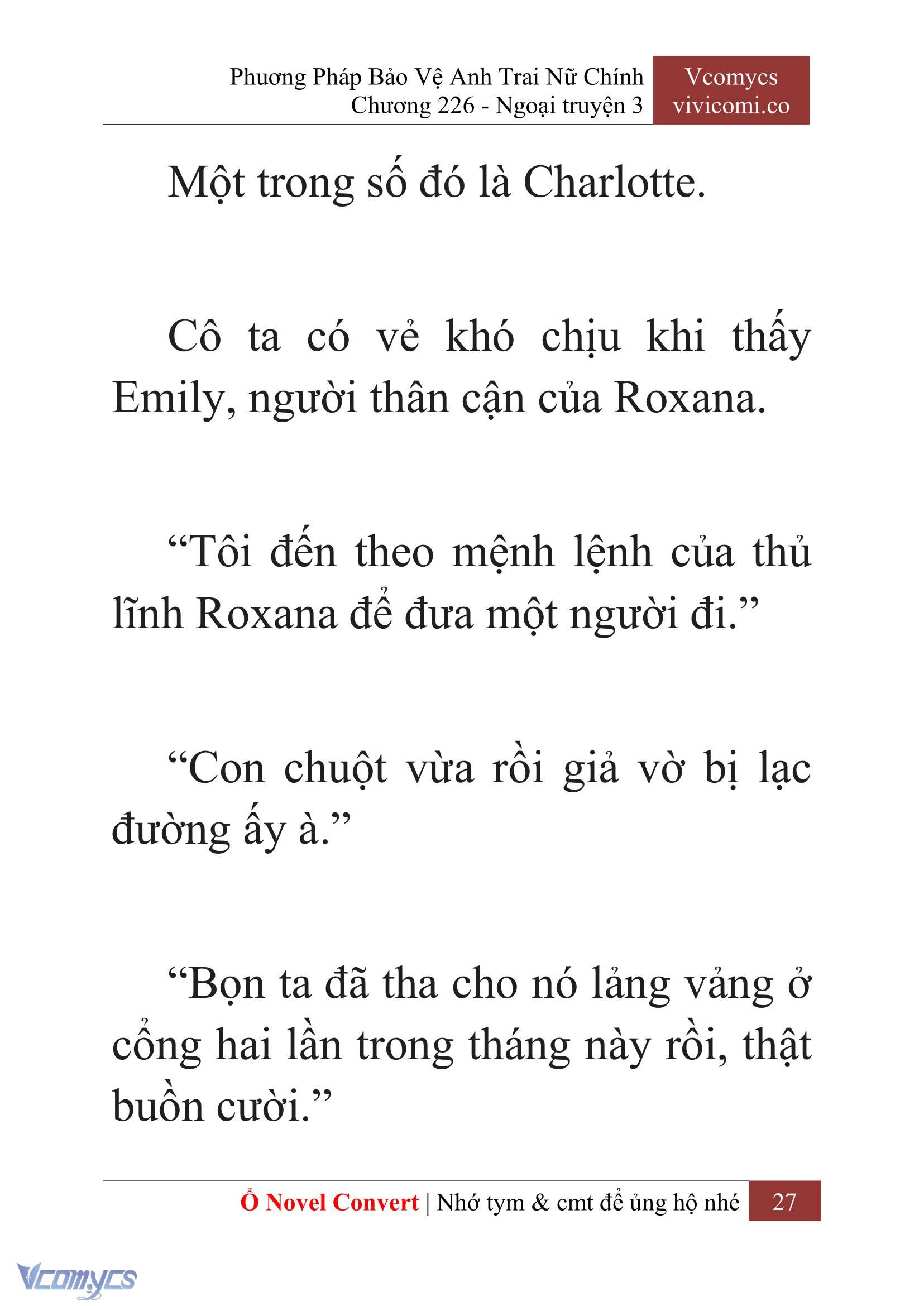 [Novel] Phương Pháp Bảo Vệ Anh Trai Nữ Chính Chap 226 - Next Chap 227