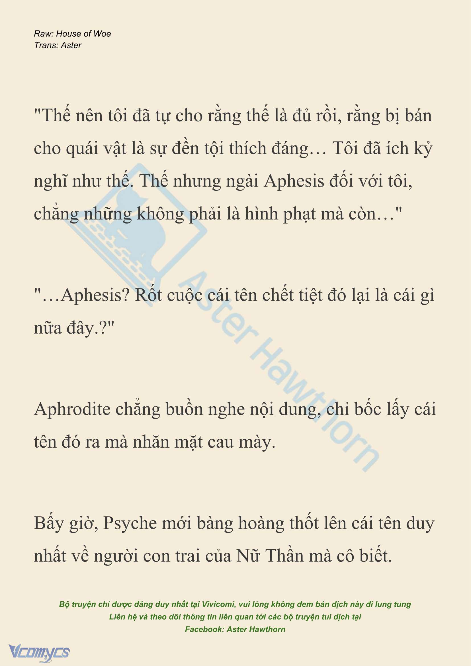 [NOVEL] Dành Cho Các Nữ Thần: Dành cho Psyche Chap 40 - Next 