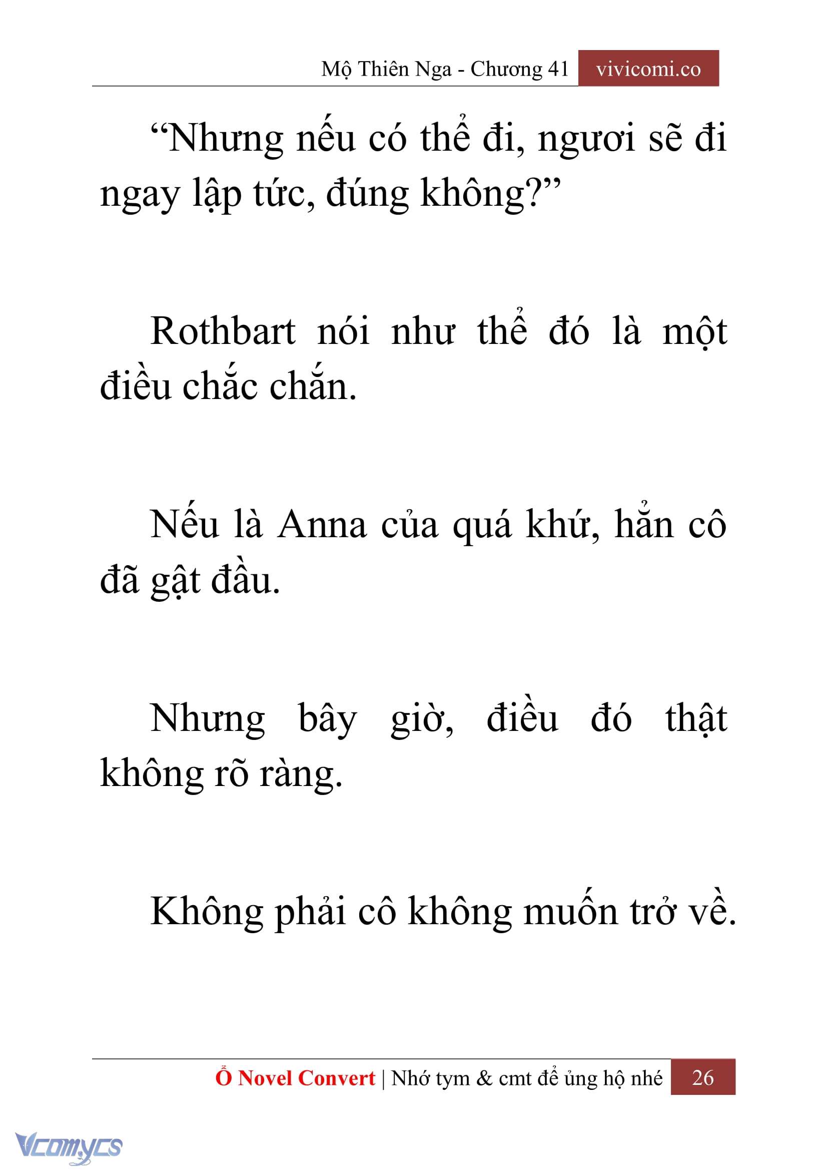 [Novel] Mộ Thiên Nga Chap 41 - Trang 2