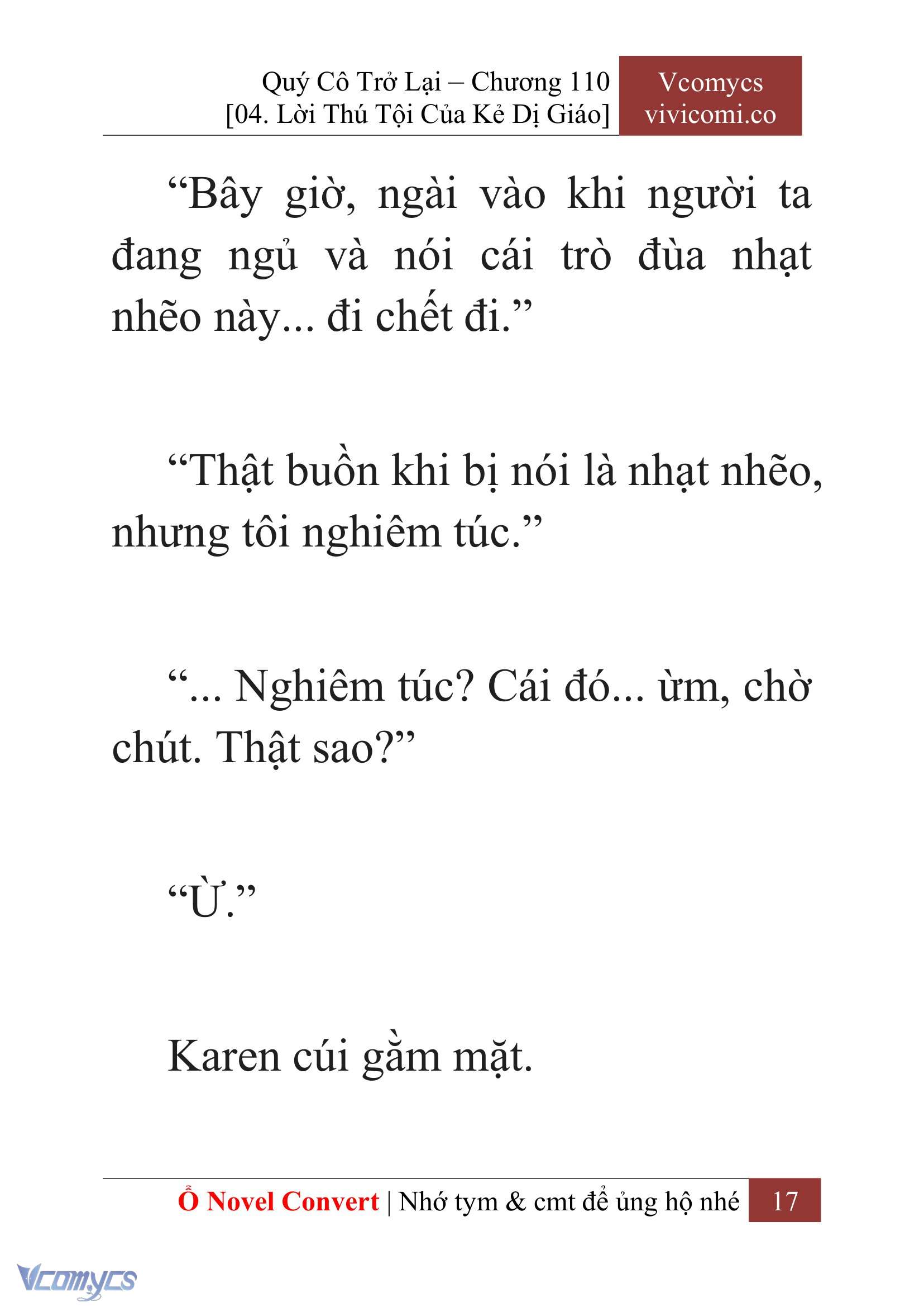 [Novel] Quý Cô Trở Lại Chap 110 - Trang 2