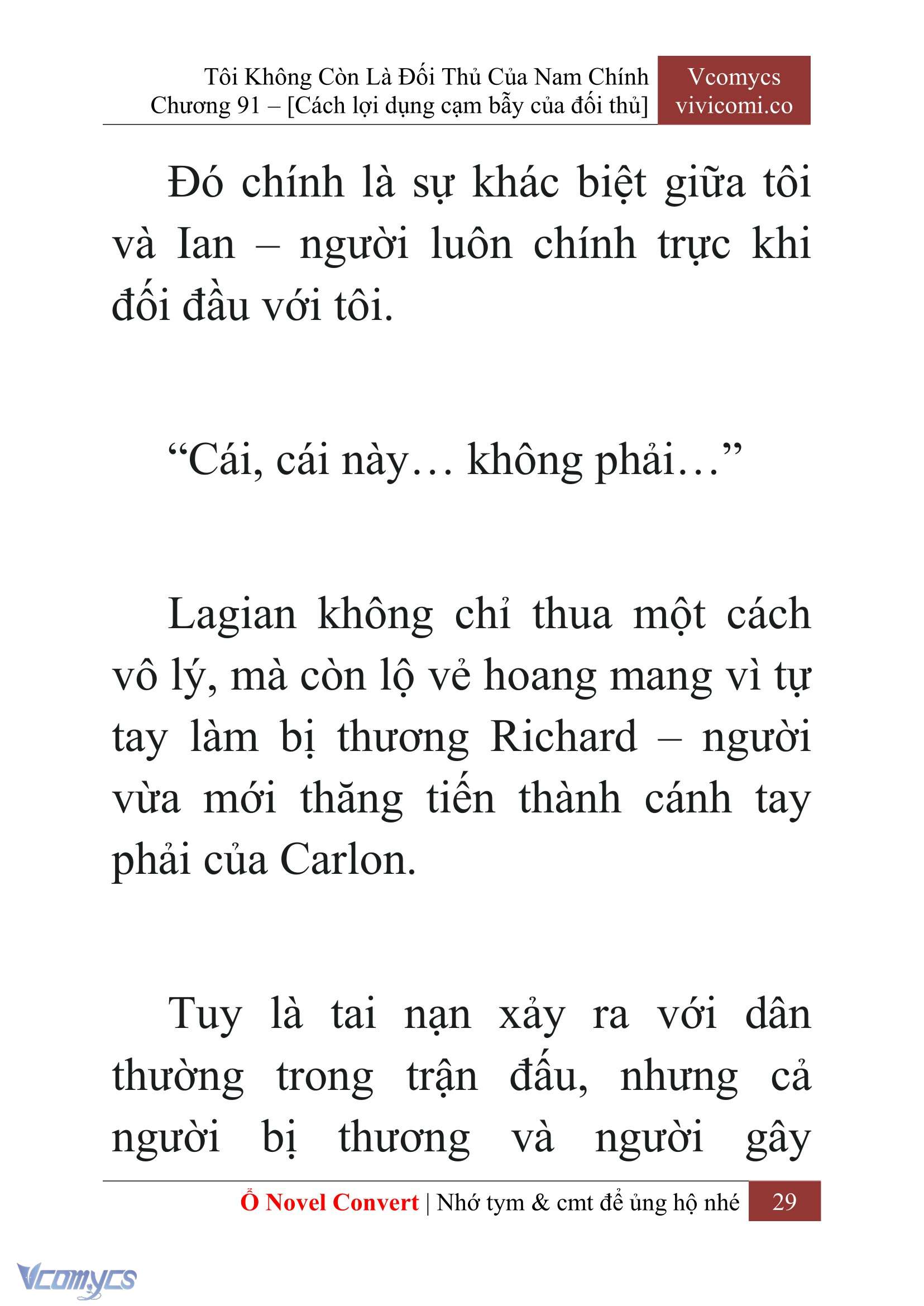 [Novel] Tôi Không Còn Là Đối Thủ Của Nam Chính Chap 91 - Trang 2