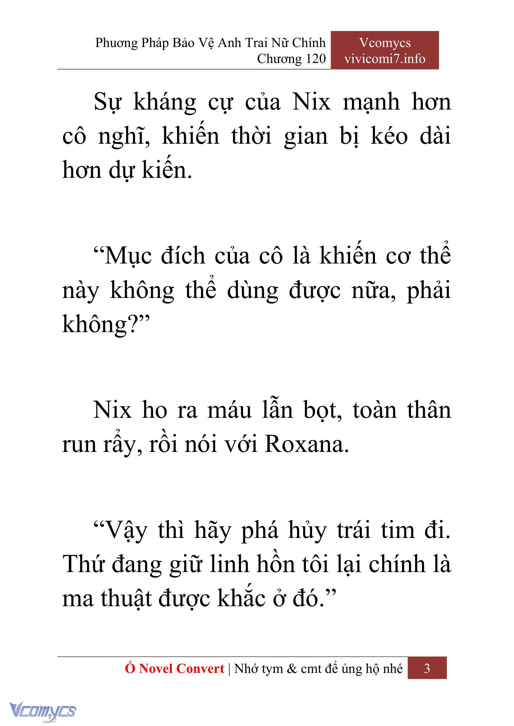 [Novel] Phương Pháp Bảo Vệ Anh Trai Nữ Chính Chap 120 - Trang 2