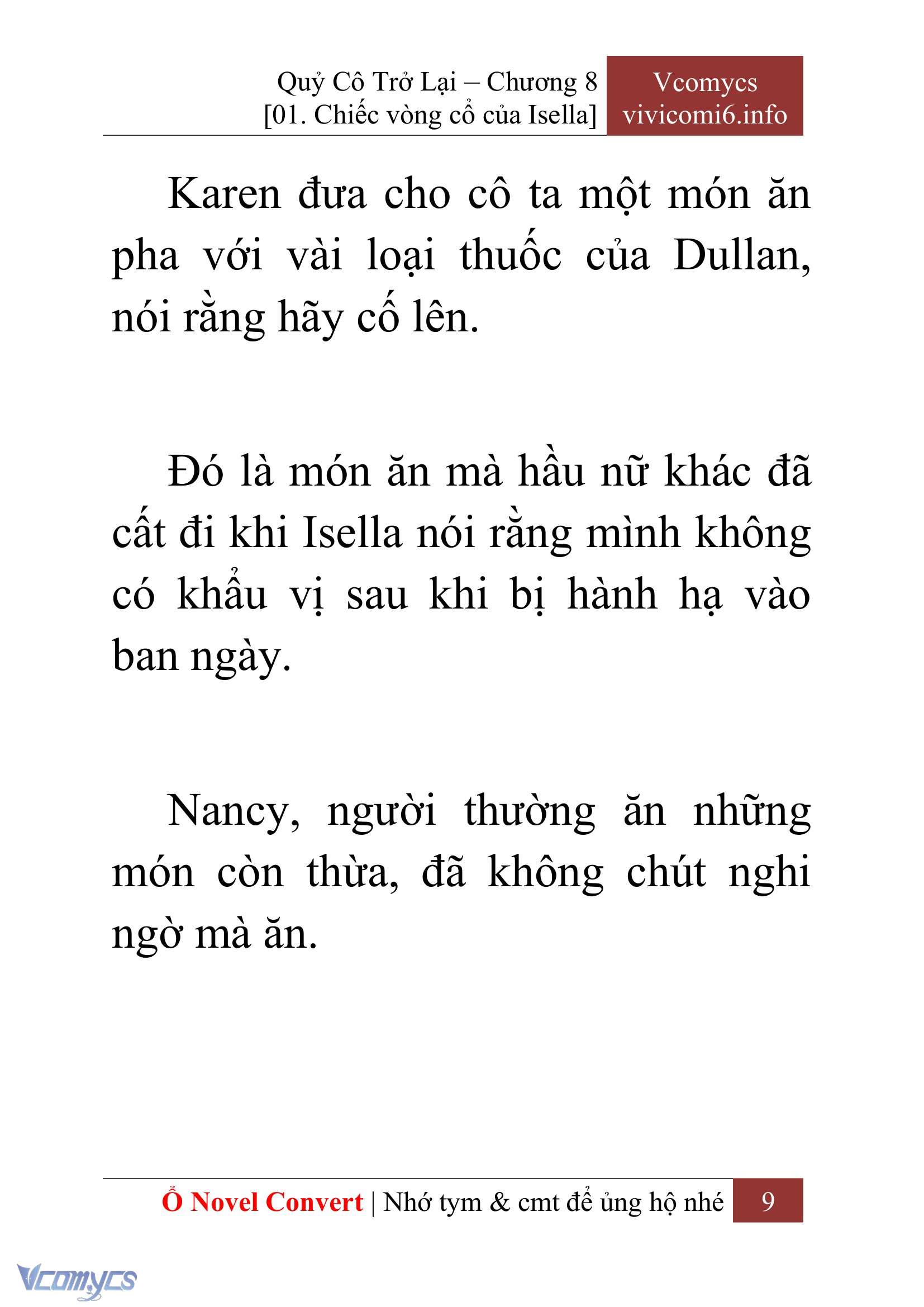 [Novel] Quý Cô Trở Lại Chap 8 - Next Chap 9