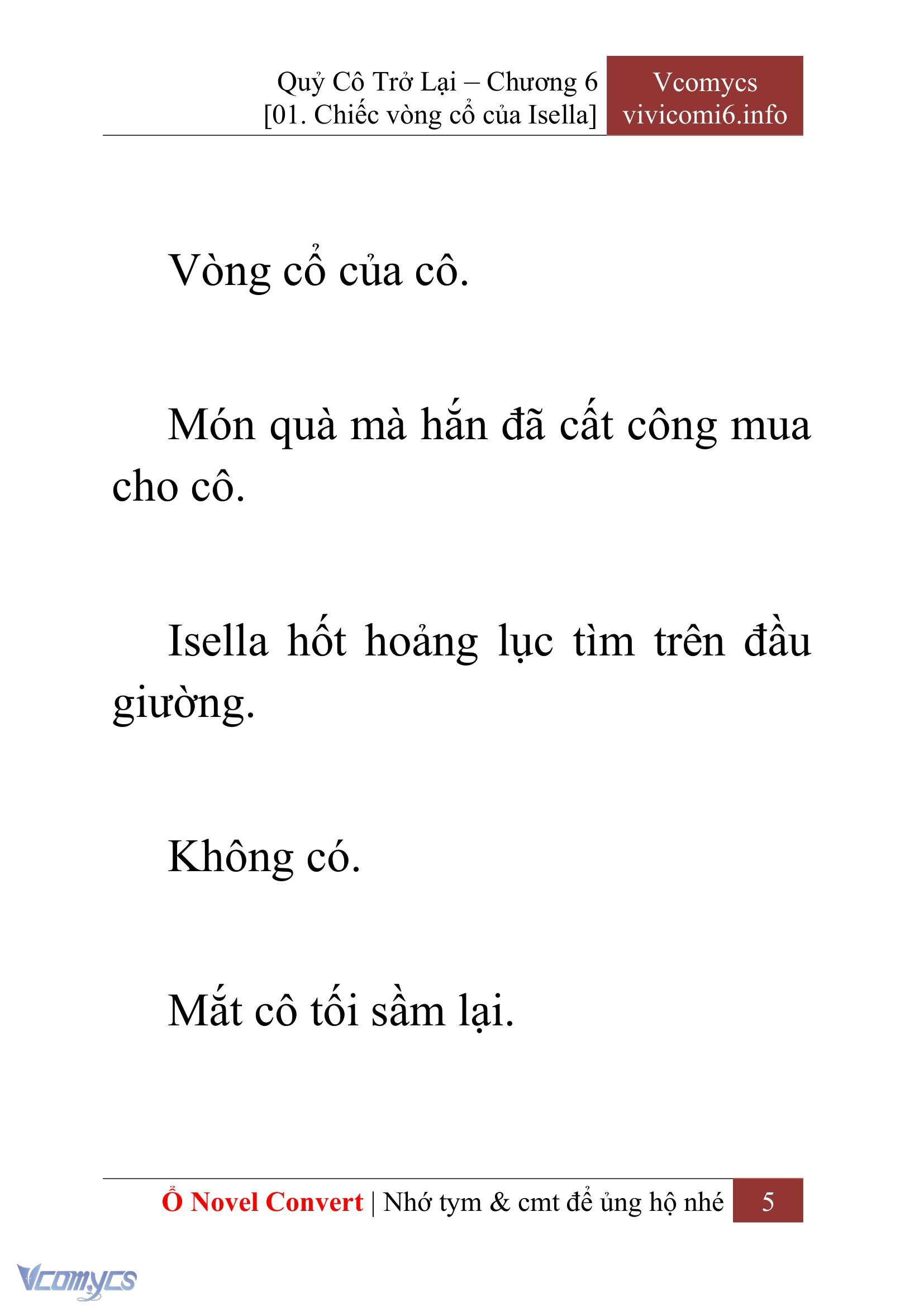 [Novel] Quý Cô Trở Lại Chap 6 - Trang 2