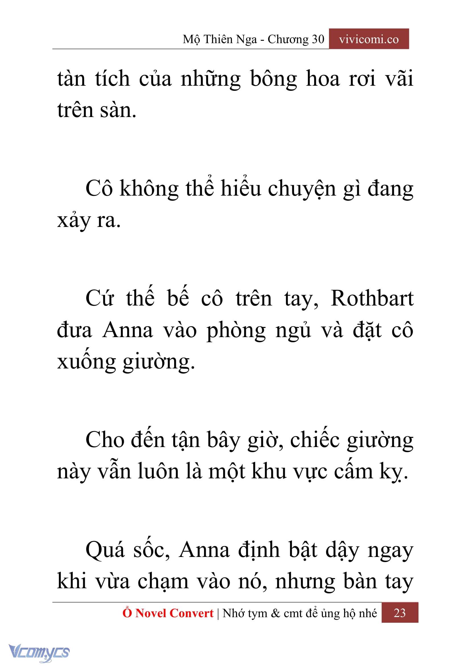 [Novel] Mộ Thiên Nga Chap 30 - Trang 2
