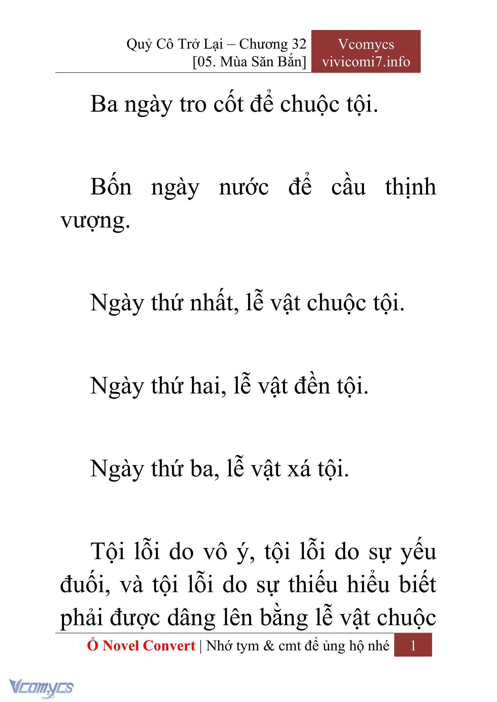 [Novel] Quý Cô Trở Lại Chap 32 - Next Chap 33