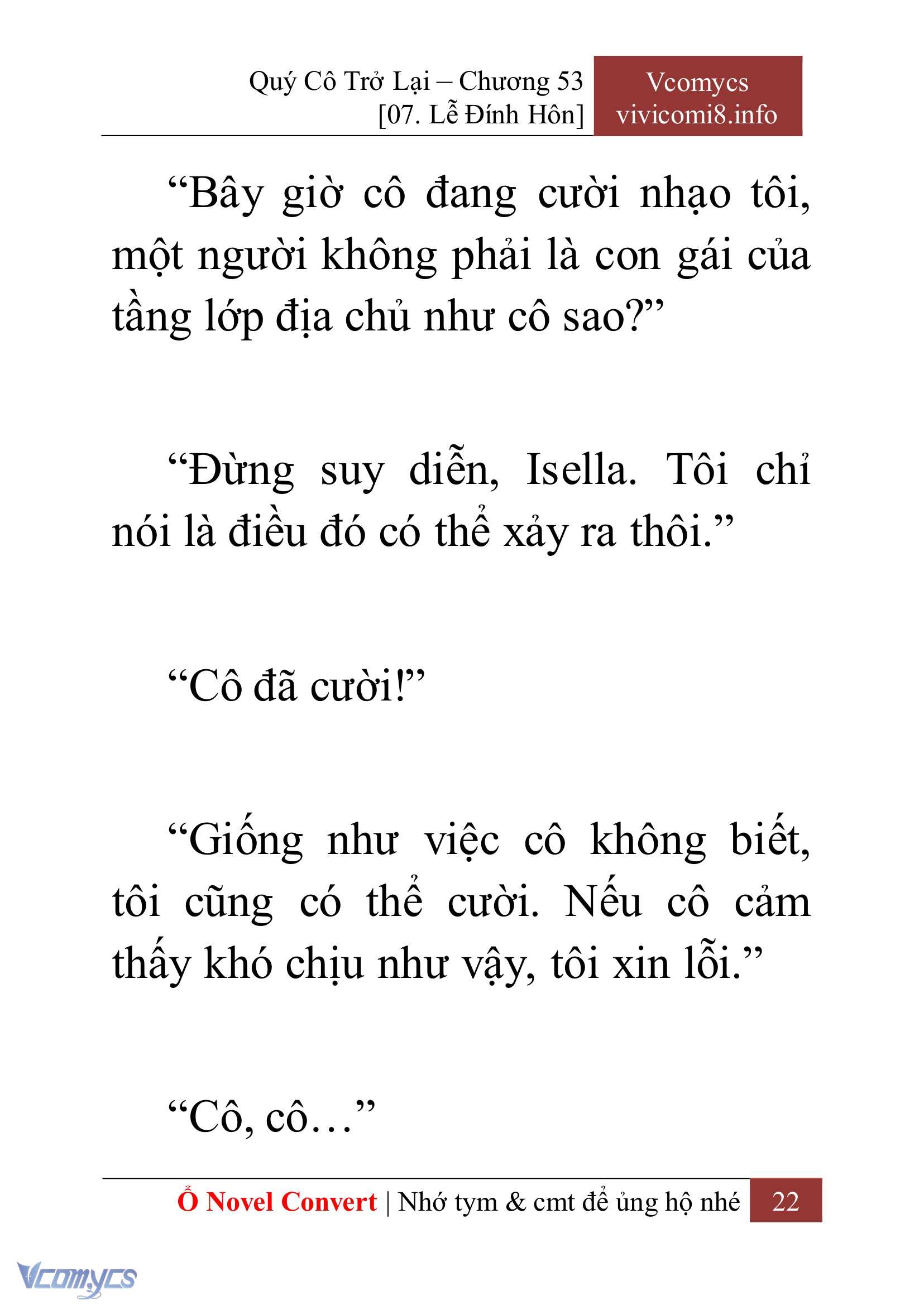 [Novel] Quý Cô Trở Lại Chap 53 - Trang 2