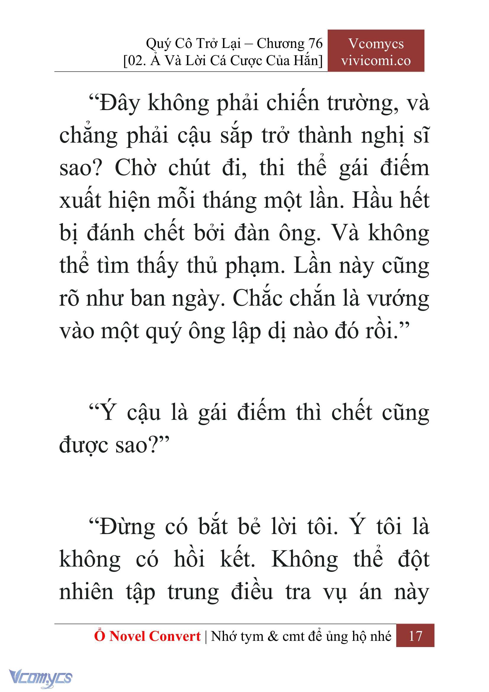 [Novel] Quý Cô Trở Lại Chap 76 - Trang 2