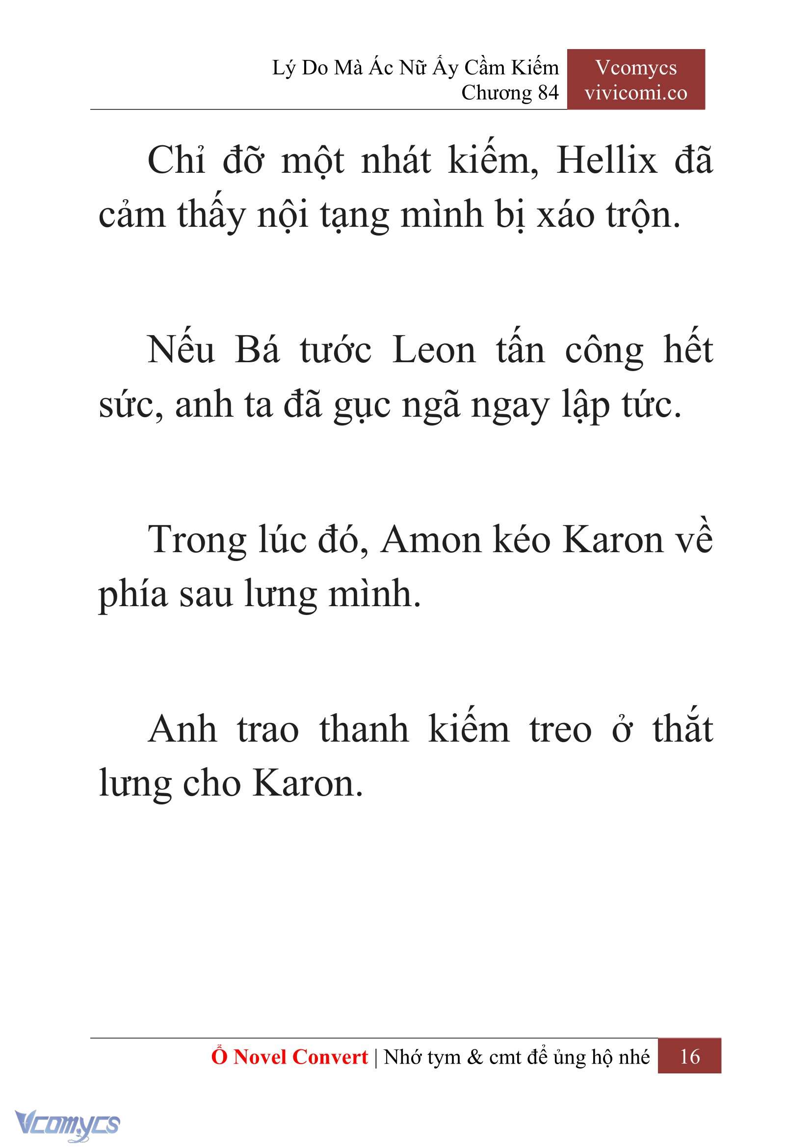 [Novel] Lý Do Mà Ác Nữ Ấy Cầm Kiếm Chap 84 - Trang 2