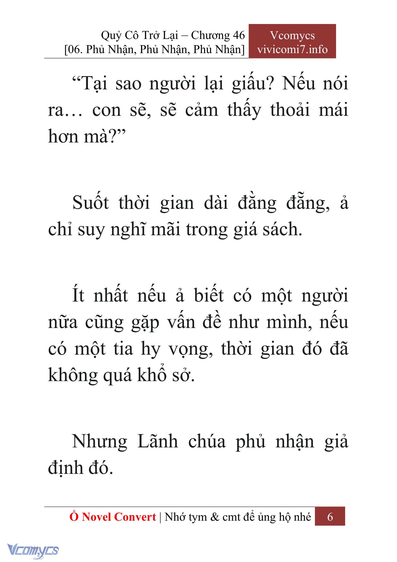 [Novel] Quý Cô Trở Lại Chap 46 - Next Chap 47
