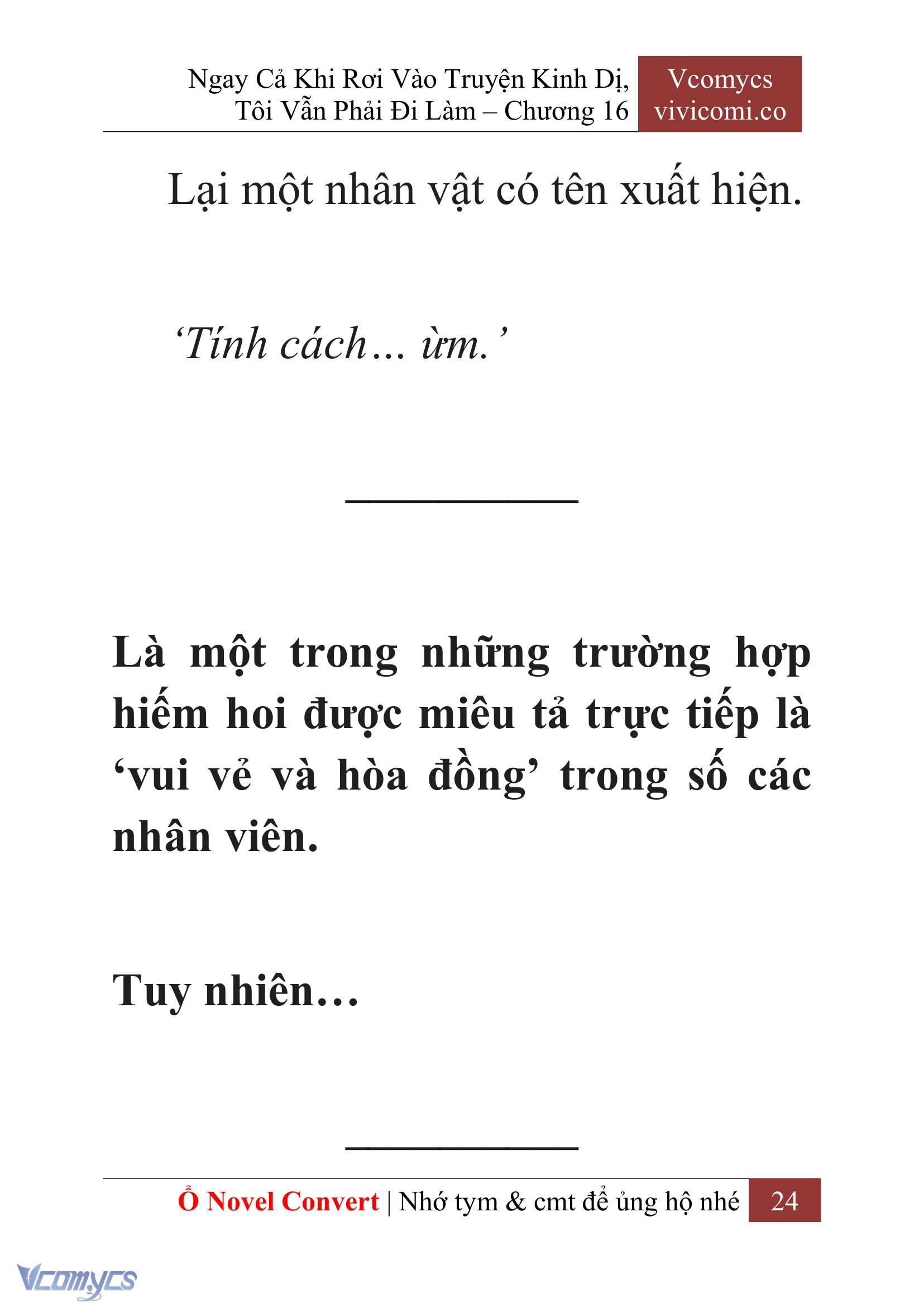 [Novel] Ngay Cả Khi Rơi Vào Truyện Kinh Dị, Tôi Vẫn Phải Đi Làm Chap 16 - Trang 2