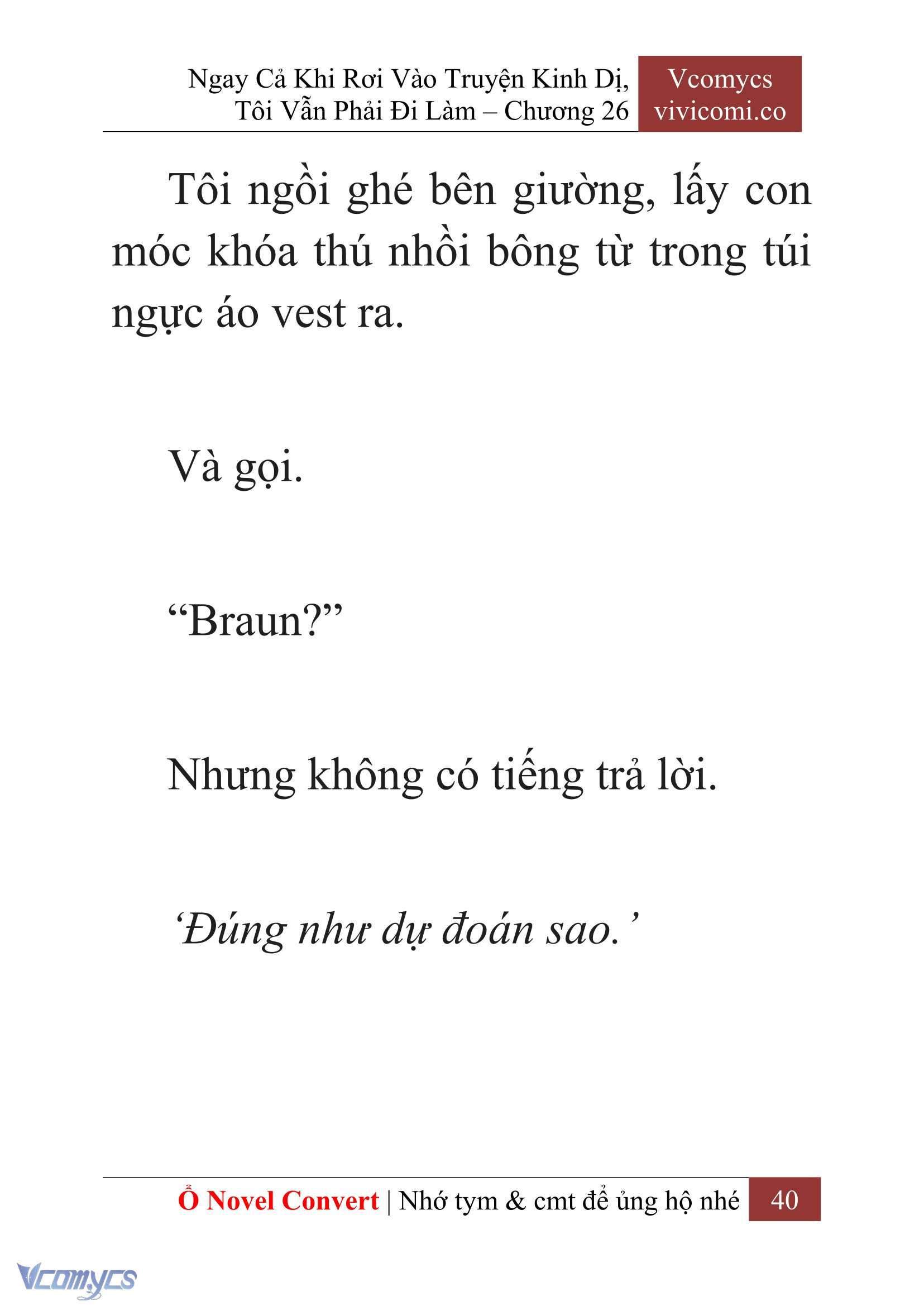 [Novel] Ngay Cả Khi Rơi Vào Truyện Kinh Dị, Tôi Vẫn Phải Đi Làm Chap 26 - Trang 2