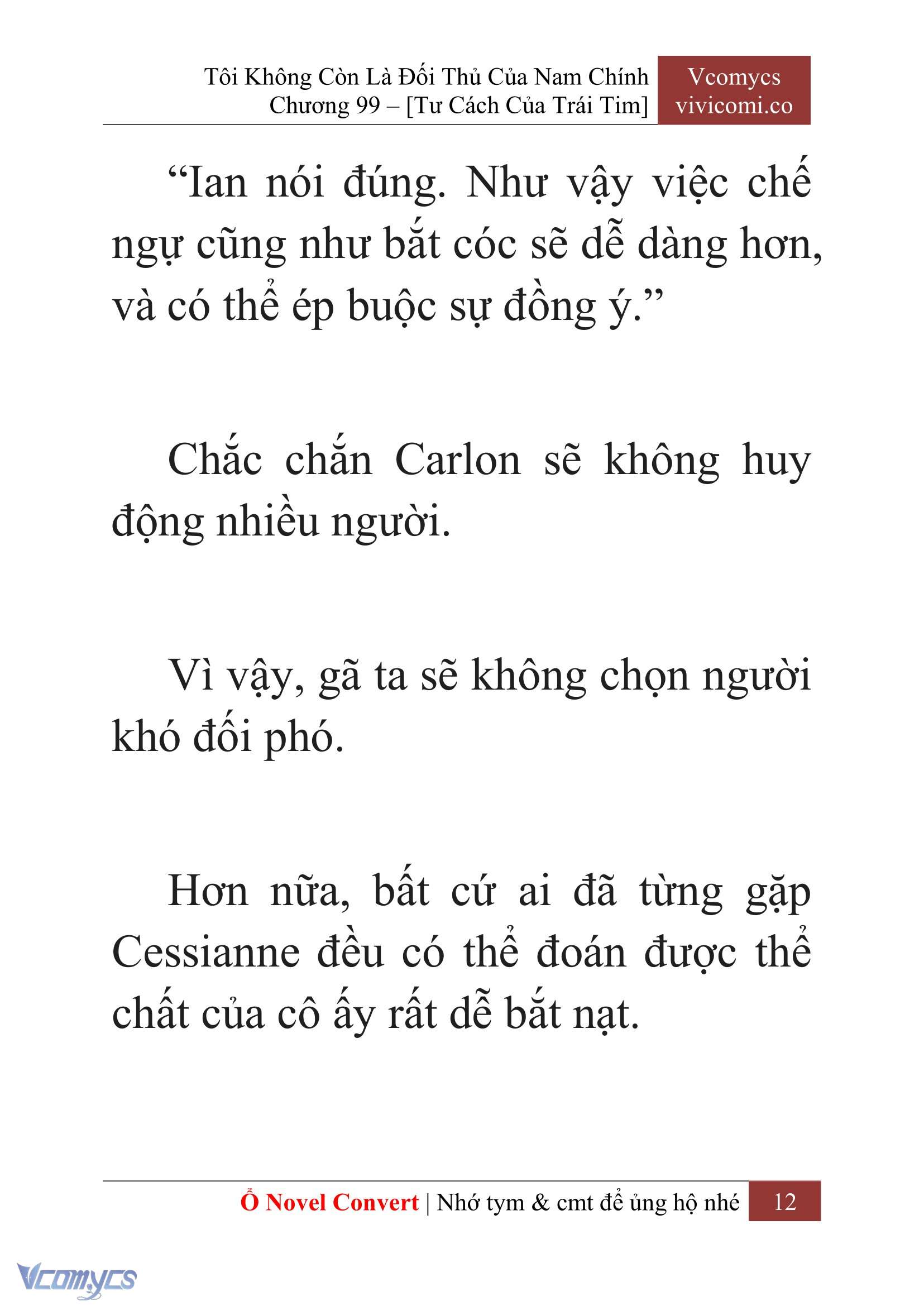 [Novel] Tôi Không Còn Là Đối Thủ Của Nam Chính Chap 99 - Trang 2