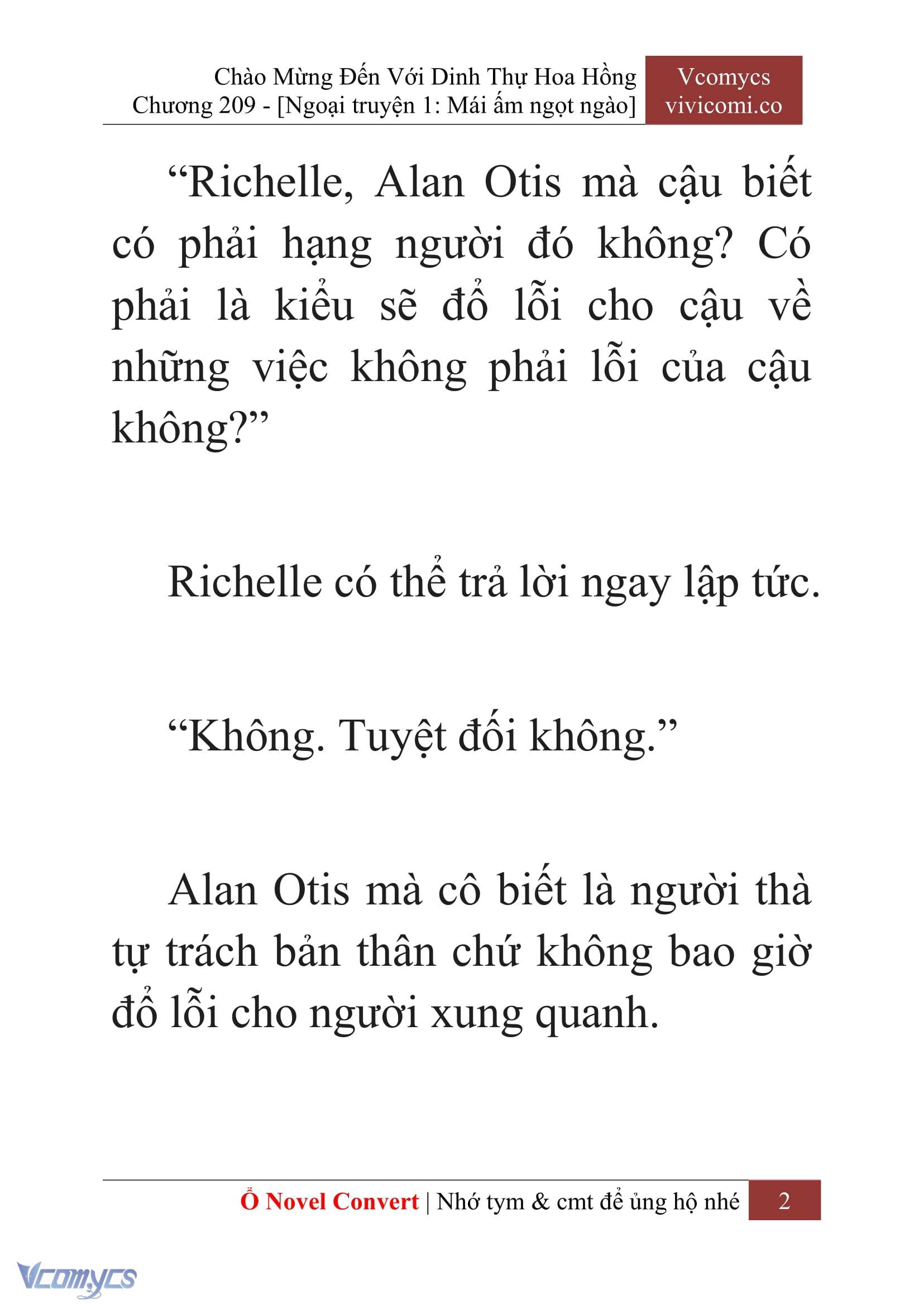 [Novel] Chào Mừng Đến Với Dinh Thự Hoa Hồng Chap 209 - Trang 2