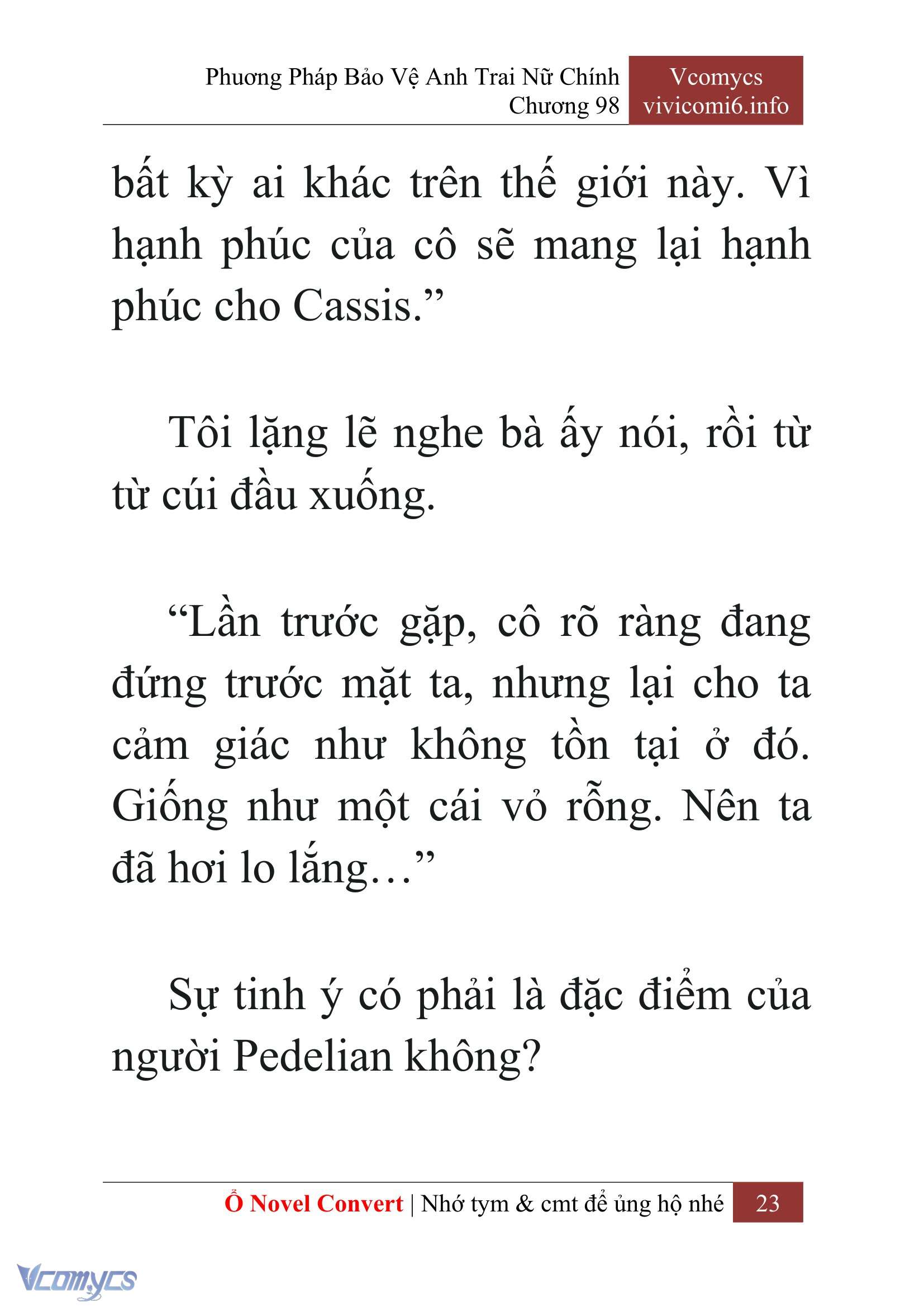 [Novel] Phương Pháp Bảo Vệ Anh Trai Nữ Chính Chap 98 - Trang 2